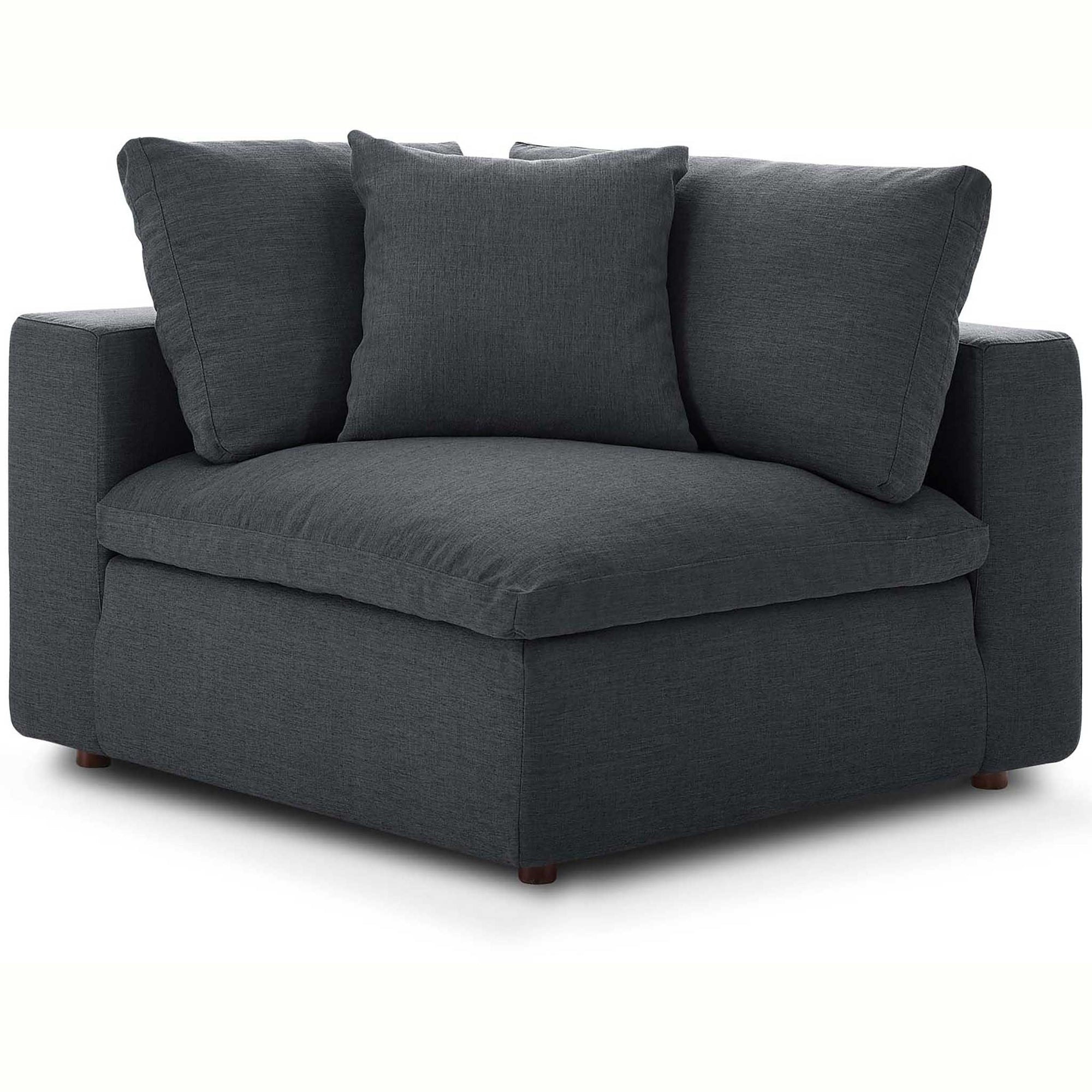 Carmen 5 Piece Modular Sofa with Ottoman Gray