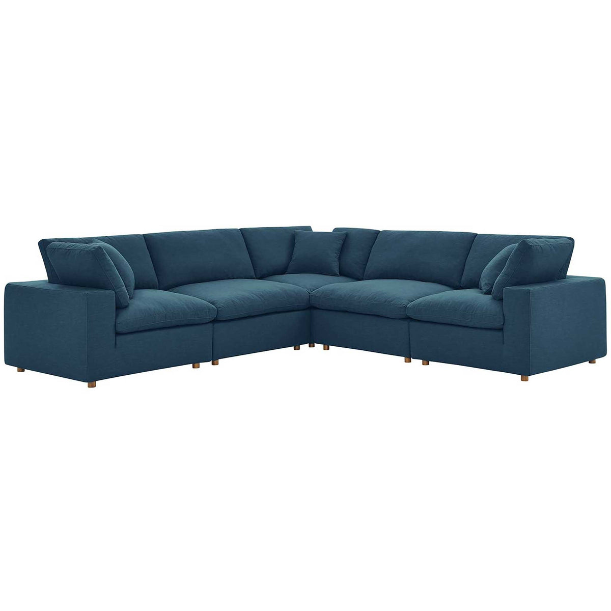 Carmen 5 Piece Modular Sectional Sofa Azure