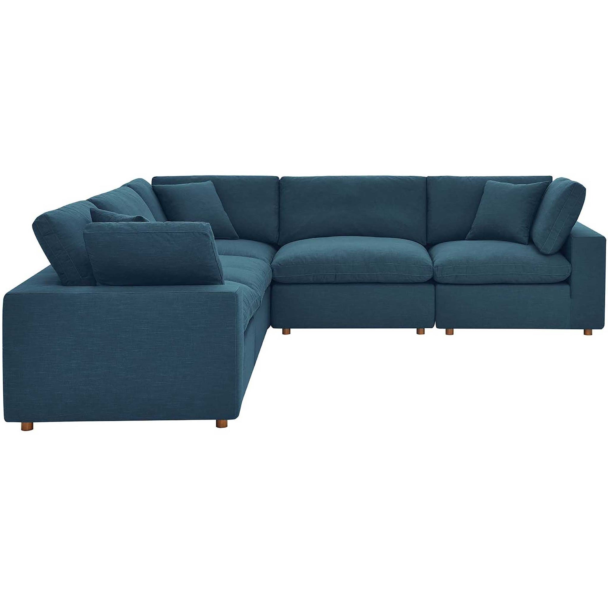 Carmen 5 Piece Modular Sectional Sofa Azure