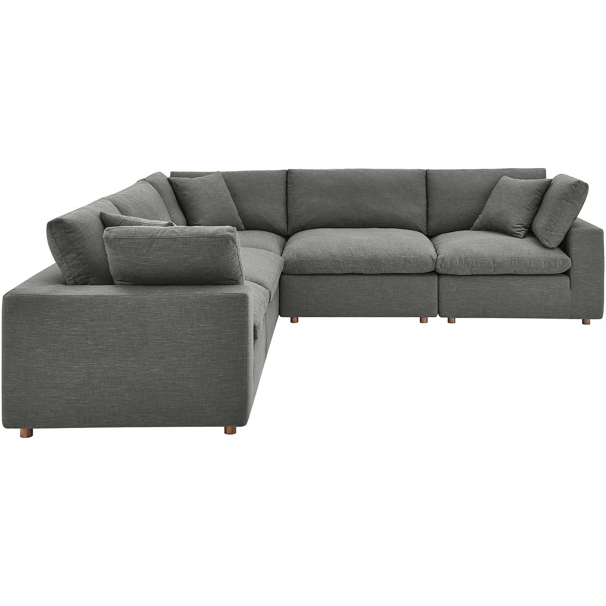 Carmen 5 Piece Modular Sectional Sofa Gray