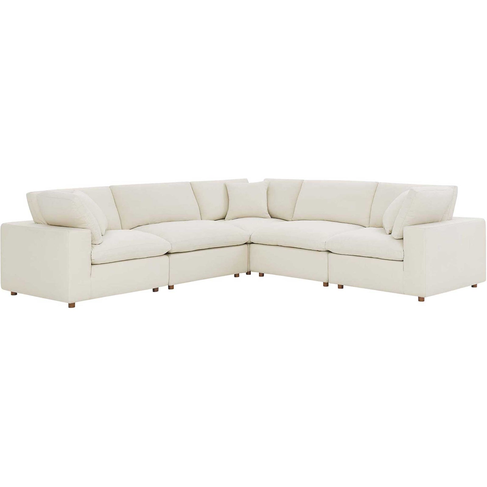 Carmen 5 Piece Modular Sectional Sofa Light Beige