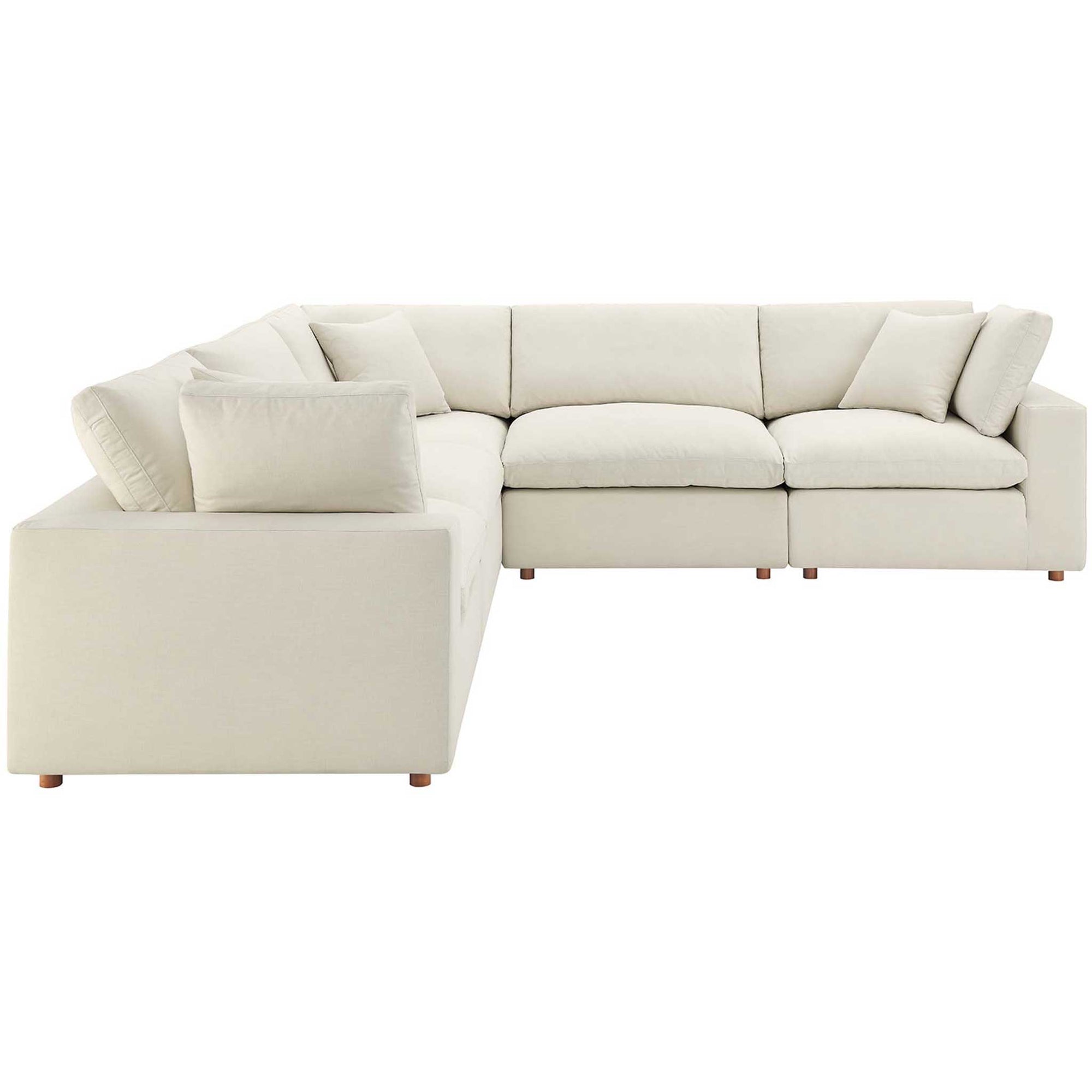 Carmen 5 Piece Modular Sectional Sofa Light Beige