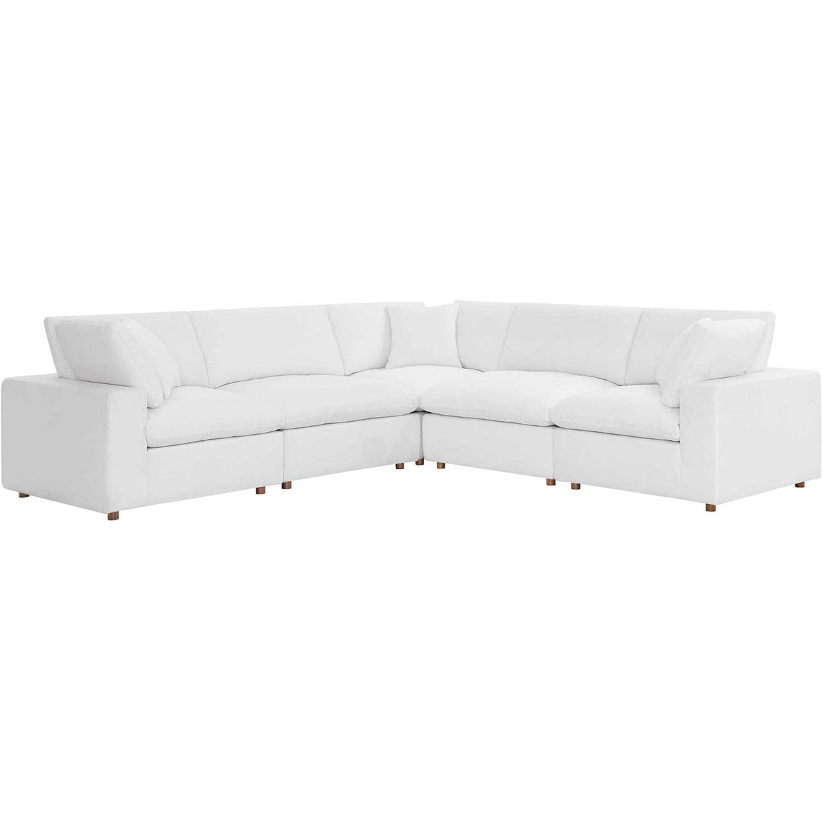 Carmen 5 Piece Modular Sectional Sofa Pure White