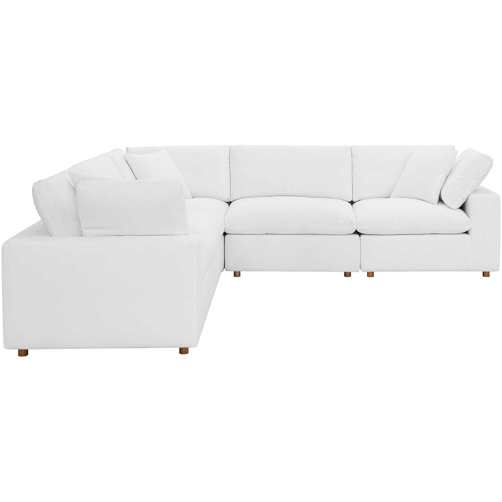 Carmen 5 Piece Modular Sectional Sofa Pure White