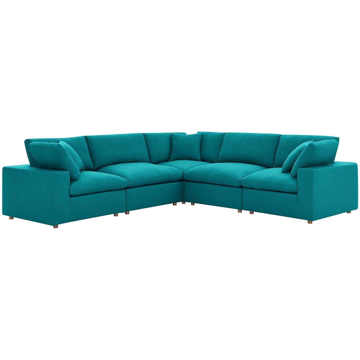 Carmen 5 Piece Modular Sectional Sofa Teal