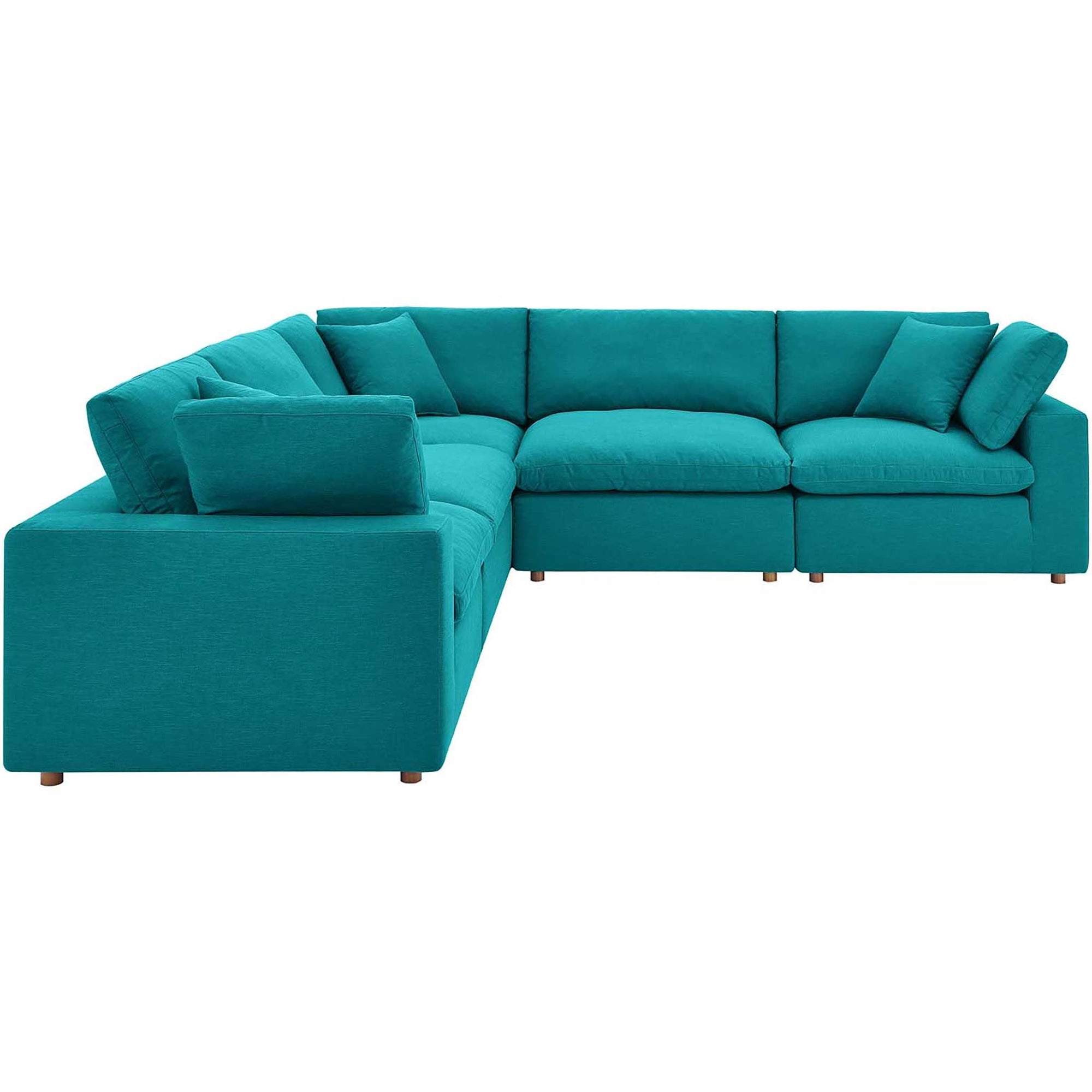 Carmen 5 Piece Modular Sectional Sofa Teal