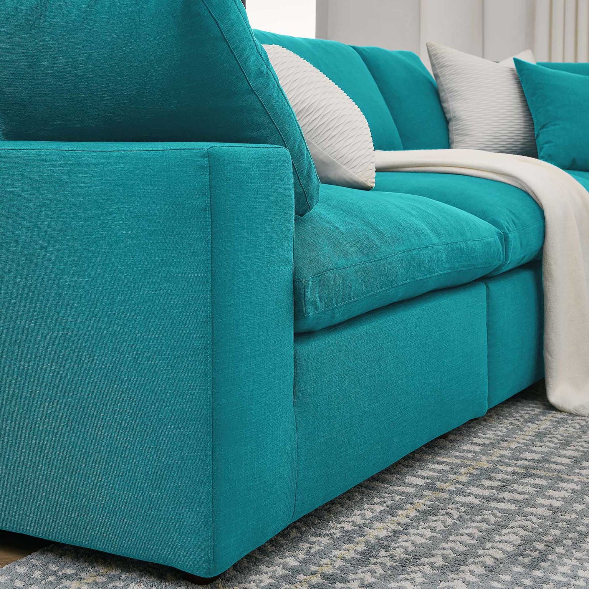 Carmen 5 Piece Modular Sectional Sofa Teal