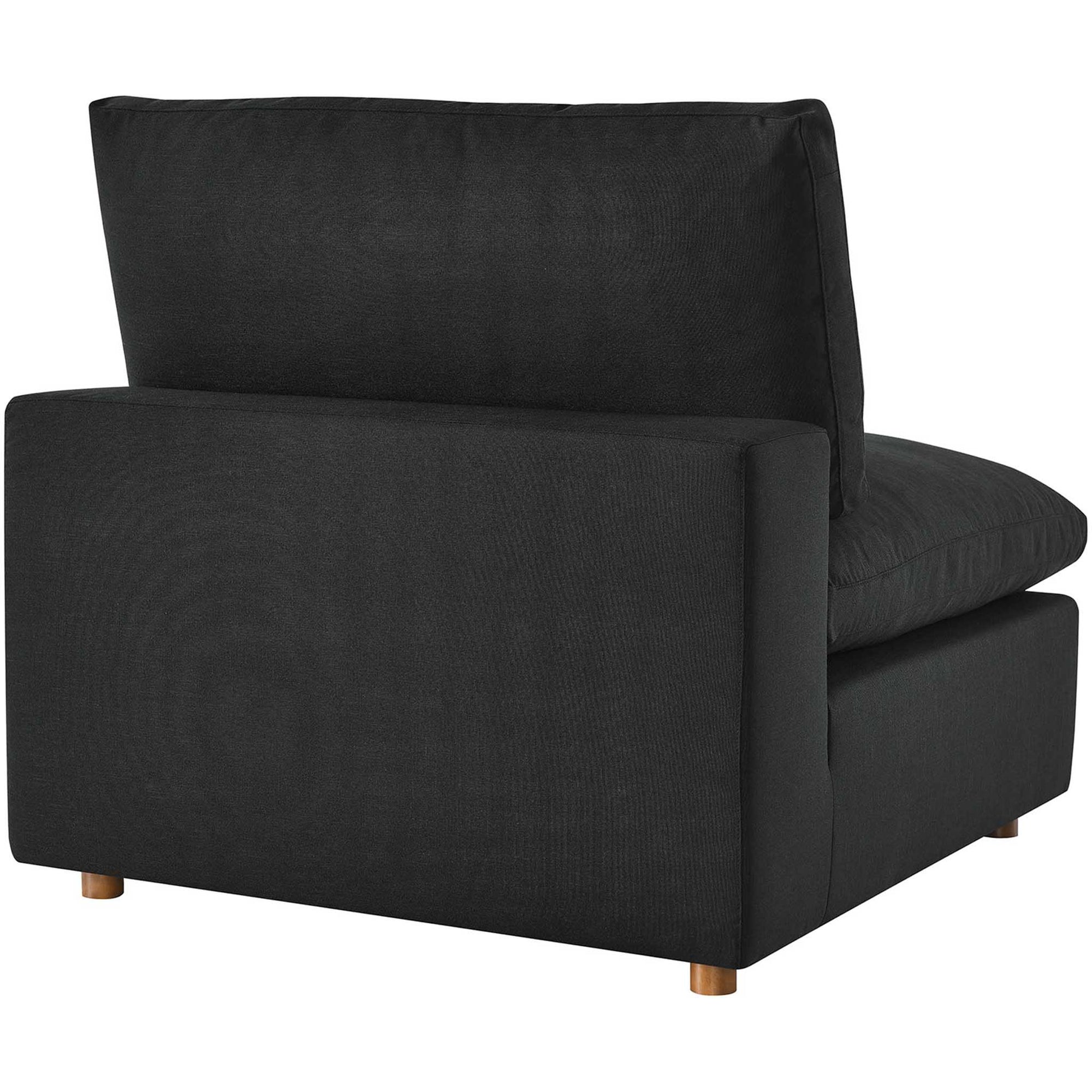 Carmen 5 Piece Armless Modular Sofa Black