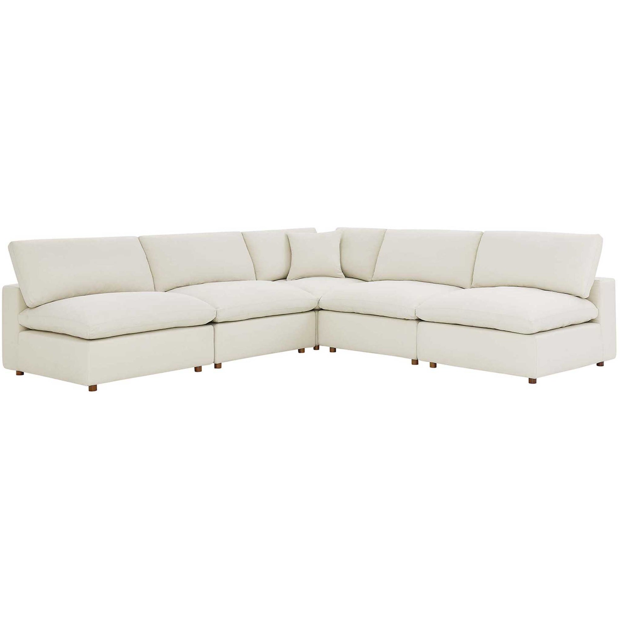 Carmen 5 Piece Armless Modular Sofa Light Beige