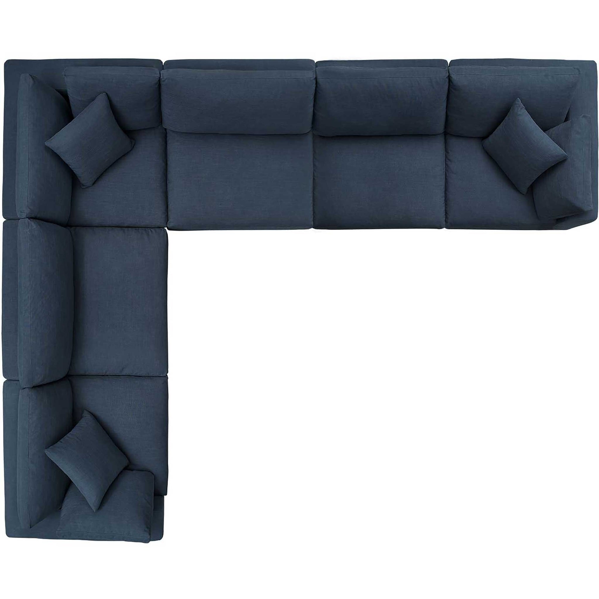 Carmen 6 Piece Modular Sectional Sofa Azure