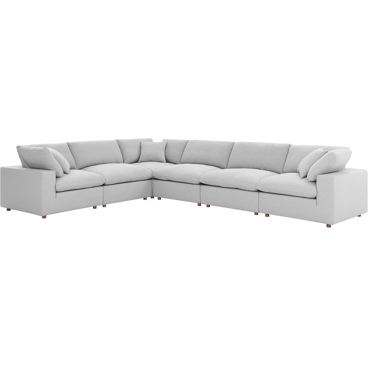 Carmen 6 Piece Modular Sectional Sofa Light Gray