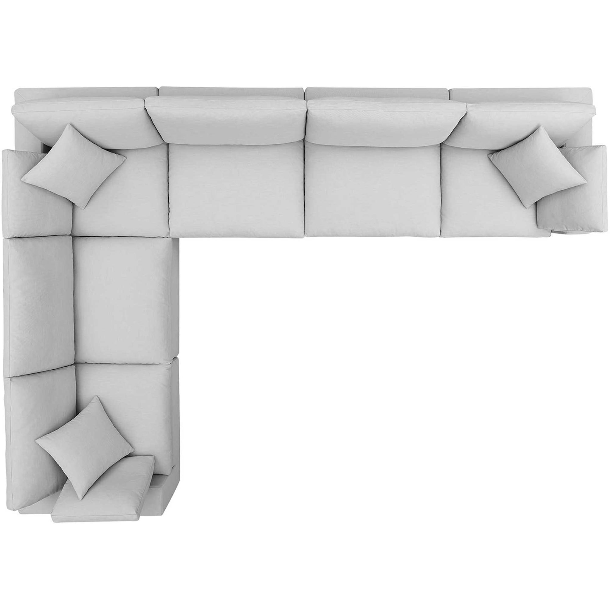 Carmen 6 Piece Modular Sectional Sofa Light Gray