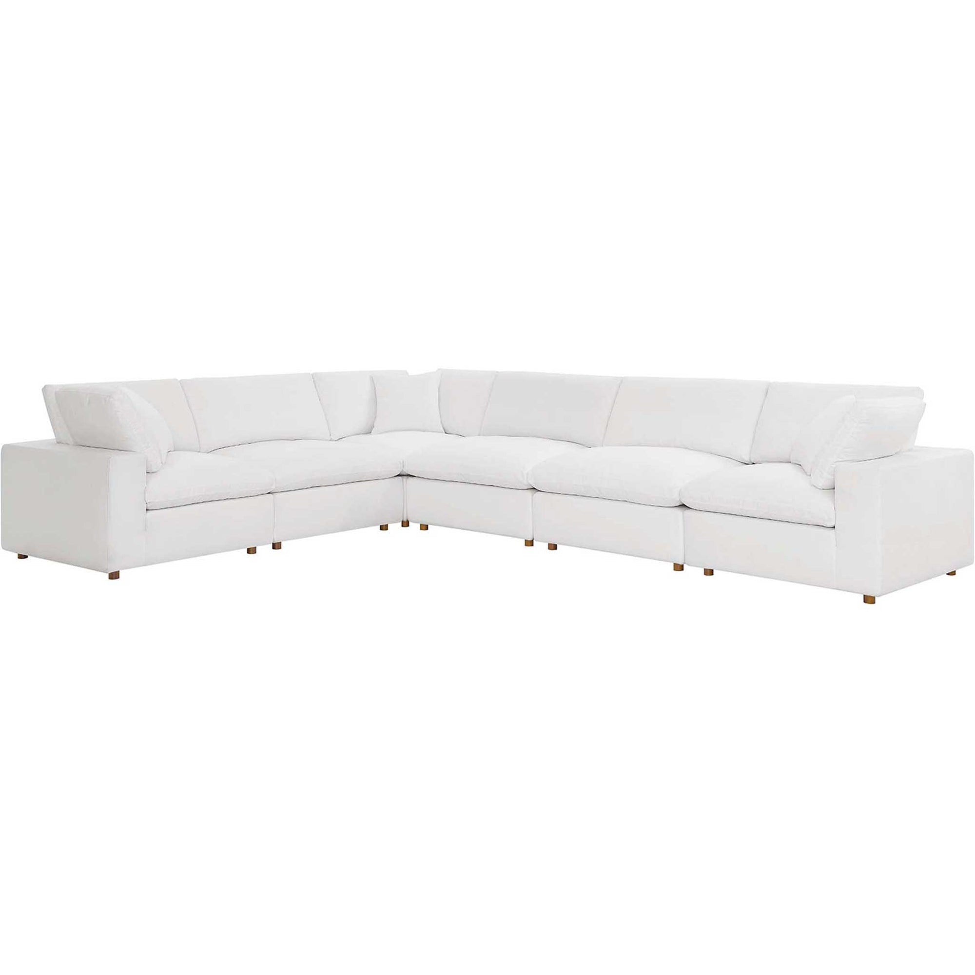 Carmen 6 Piece Modular Sectional Sofa Pure White