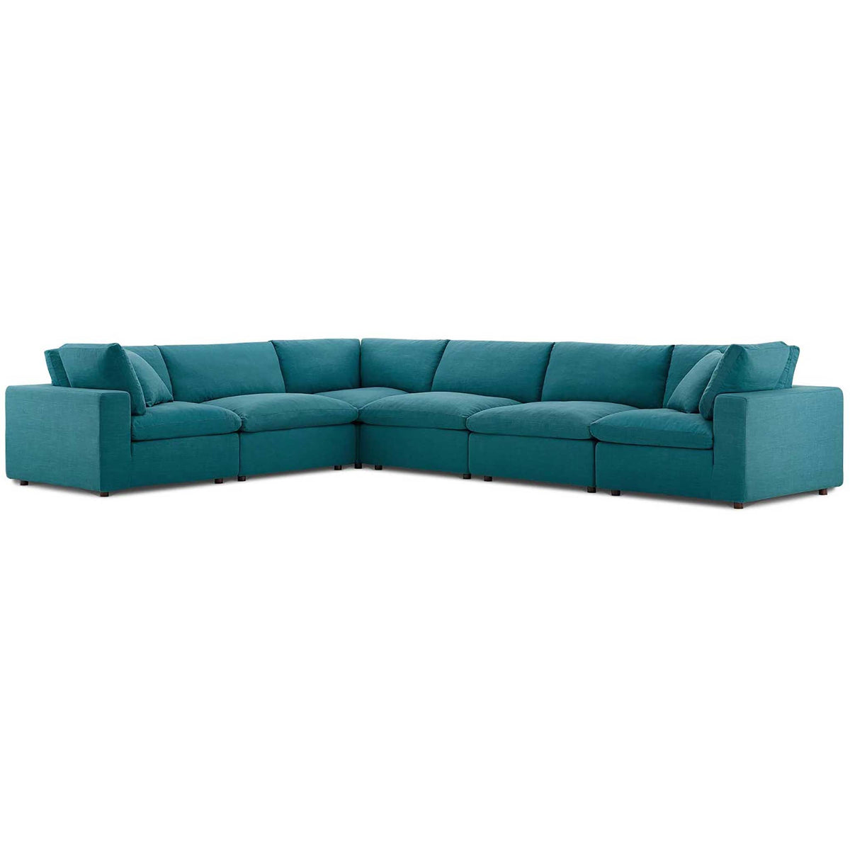 Carmen 6 Piece Modular Sectional Sofa Teal