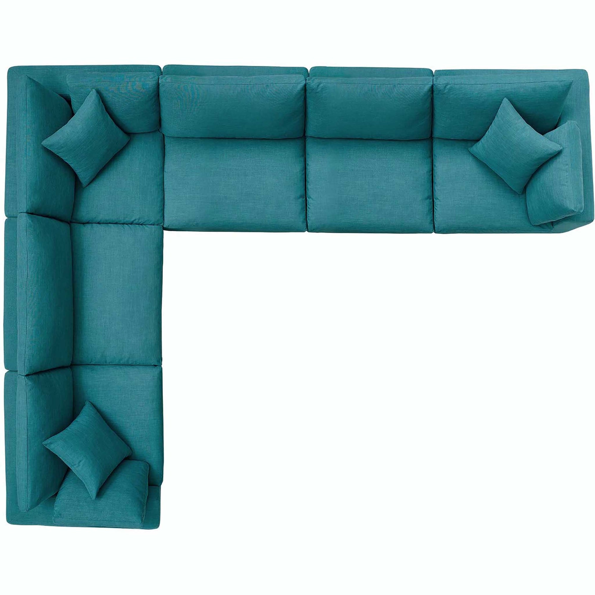 Carmen 6 Piece Modular Sectional Sofa Teal