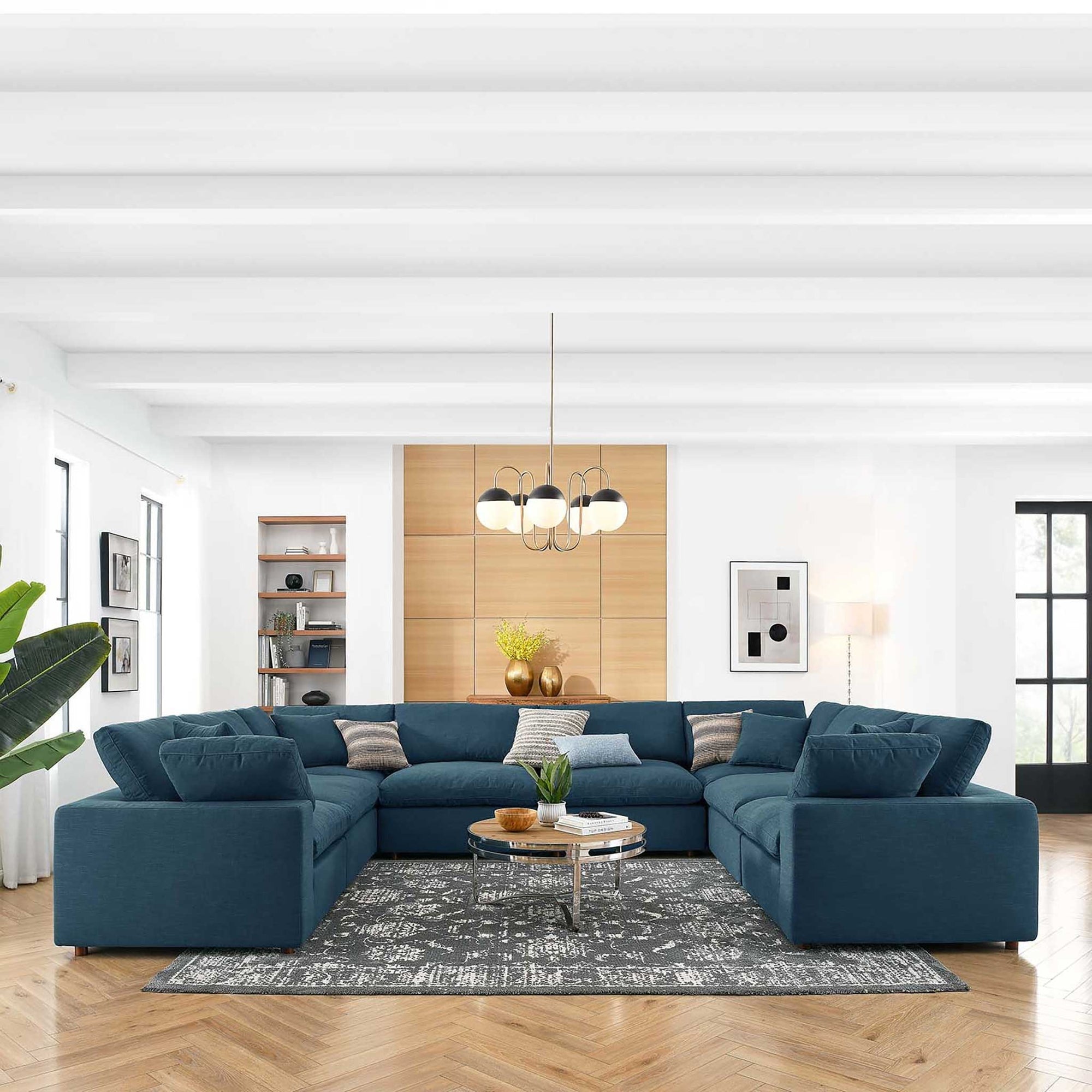 Carmen 8 Piece Modular Sectional Sofa Azure