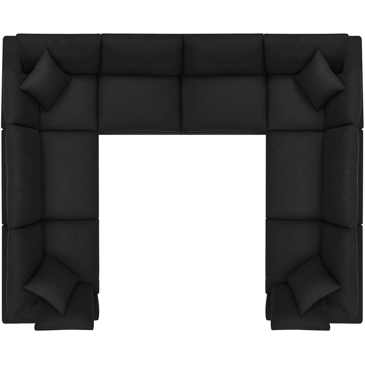 Carmen 8 Piece Modular Sectional Sofa Black