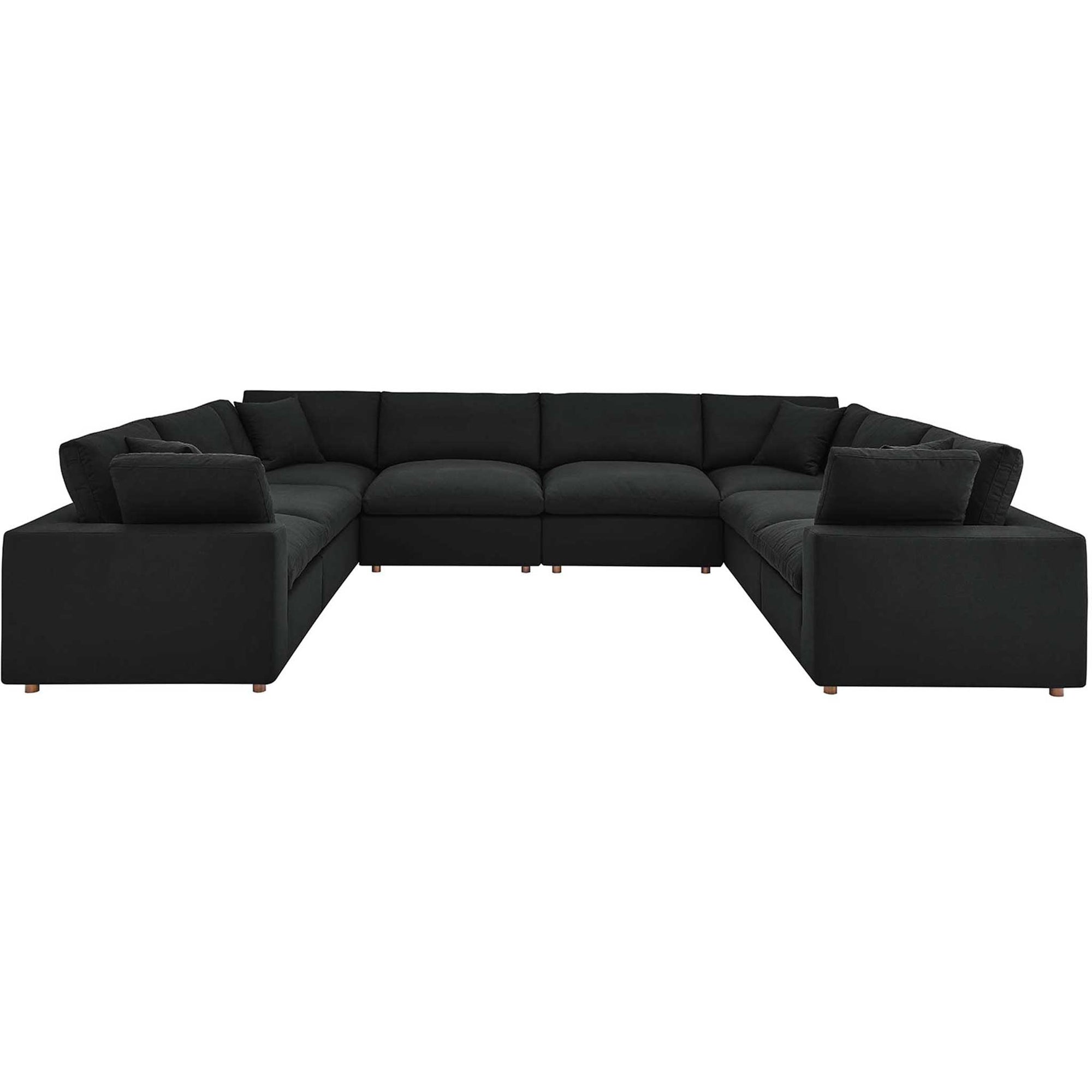 Carmen 8 Piece Modular Sectional Sofa Black