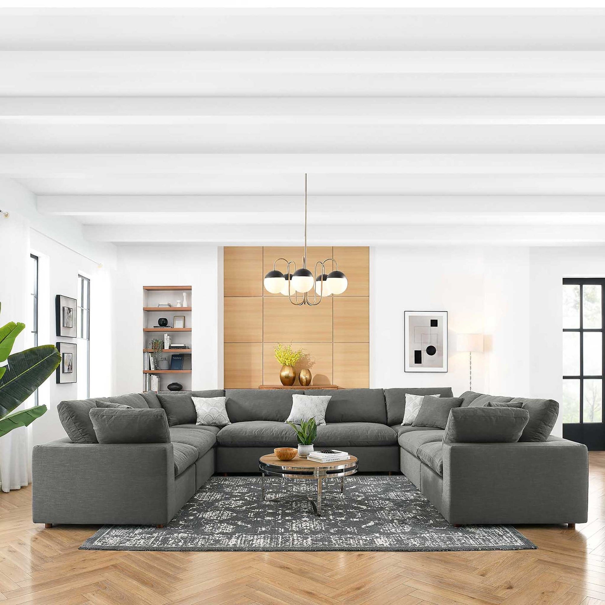 Carmen 8 Piece Modular Sectional Sofa Gray