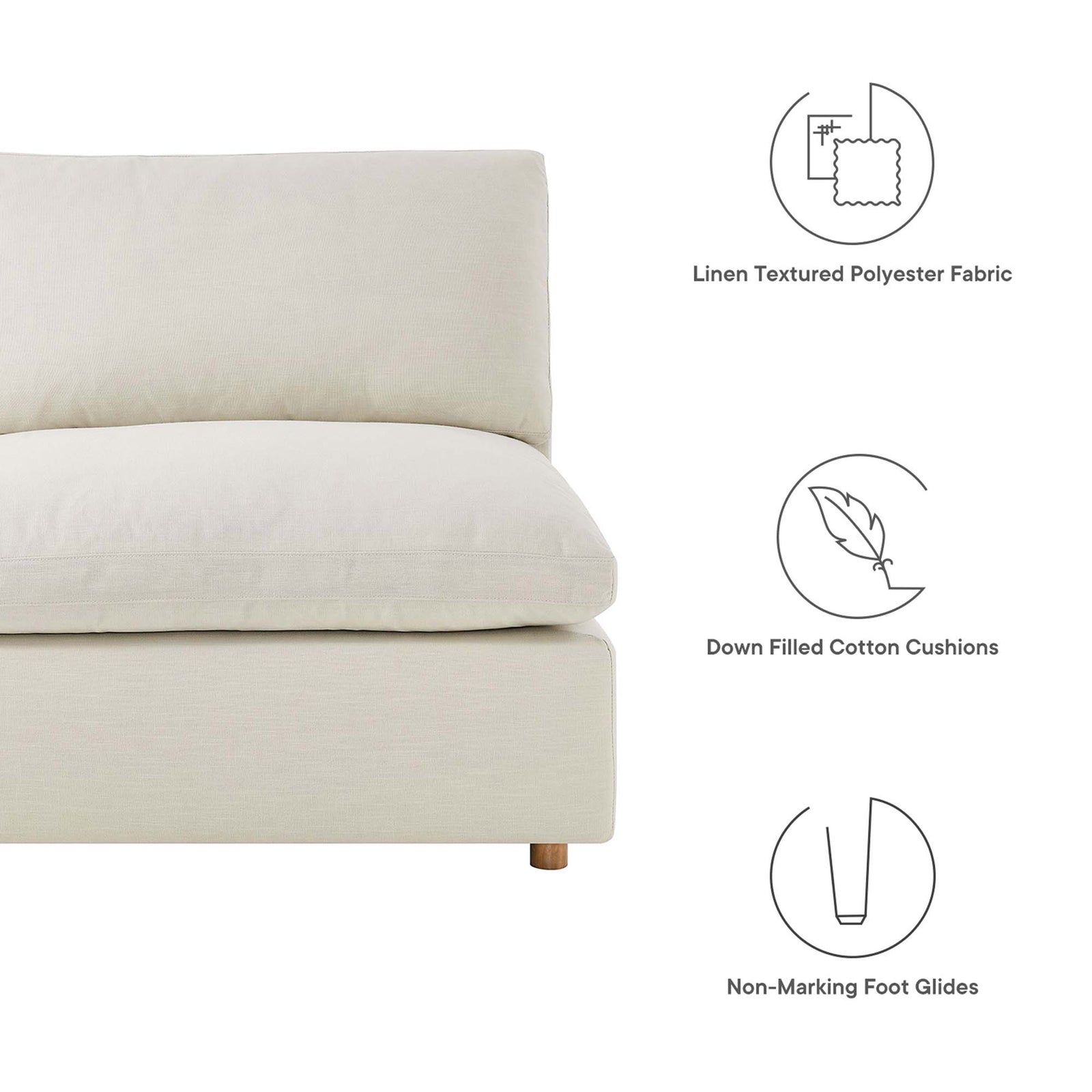 Comino 8 Piece Modular Sectional Sofa Light Beige