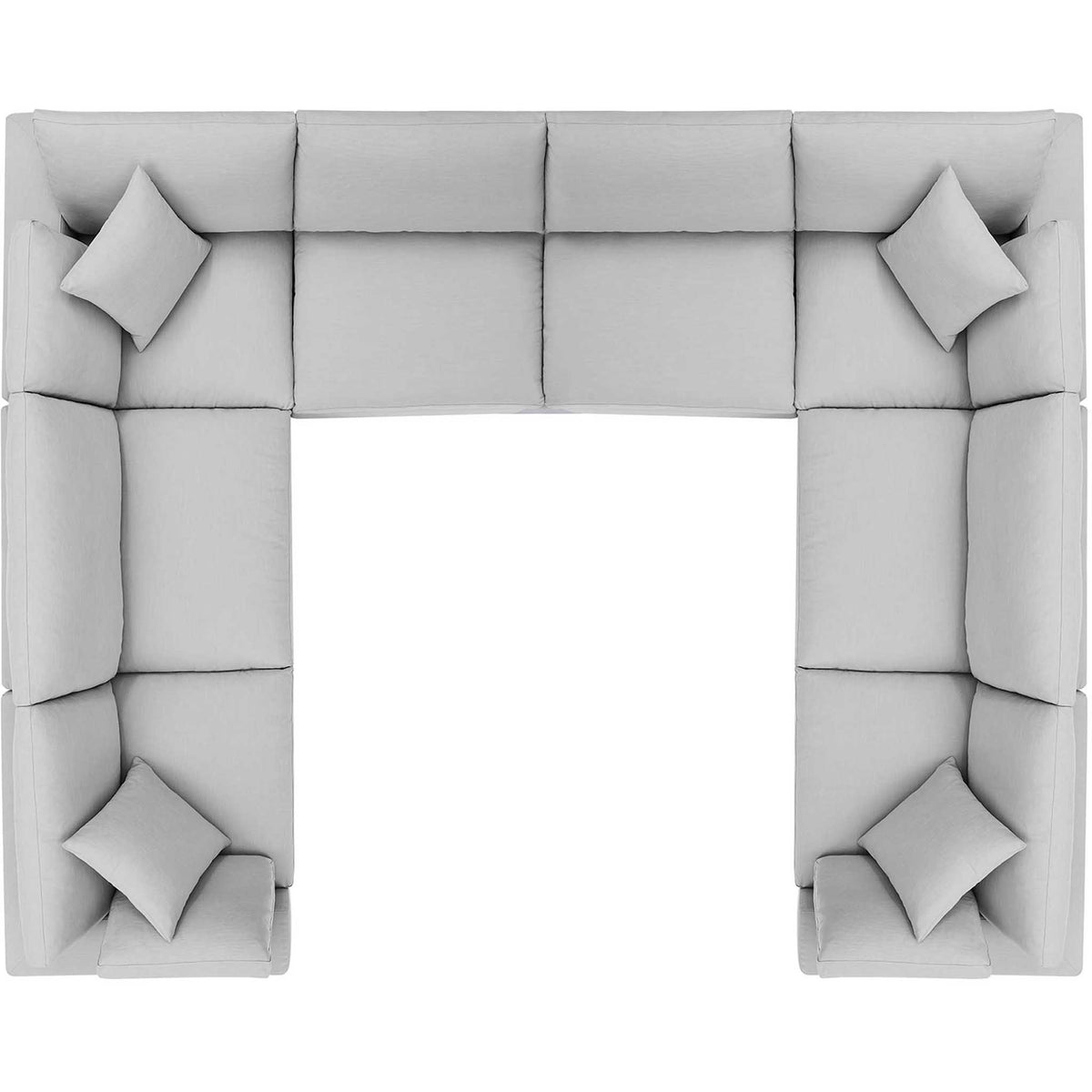 Carmen 8 Piece Modular Sectional Sofa Light Gray
