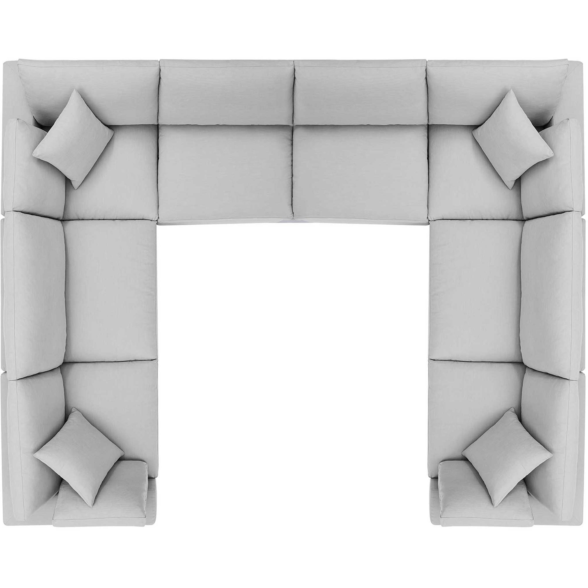 Carmen 8 Piece Modular Sectional Sofa Light Gray