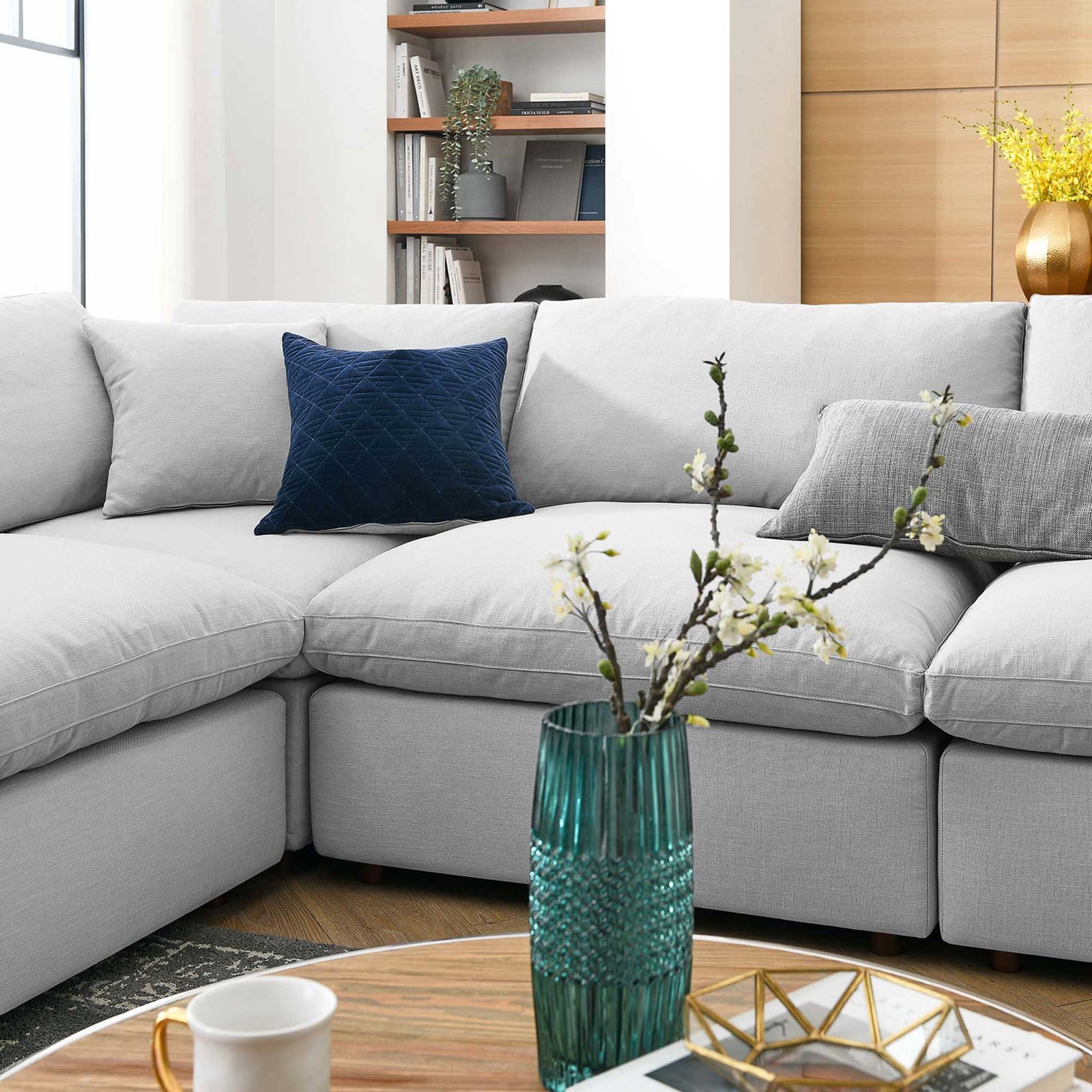Carmen 8 Piece Modular Sectional Sofa Light Gray