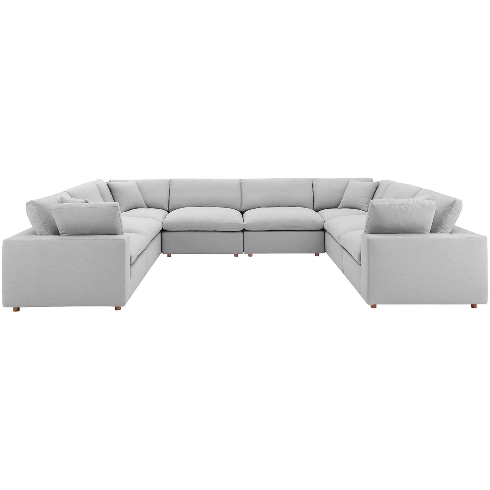 Carmen 8 Piece Modular Sectional Sofa Light Gray