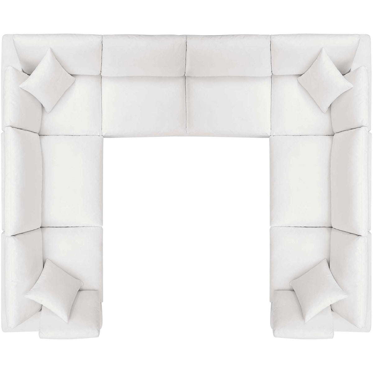 Carmen 8 Piece Modular Sectional Sofa Pure White
