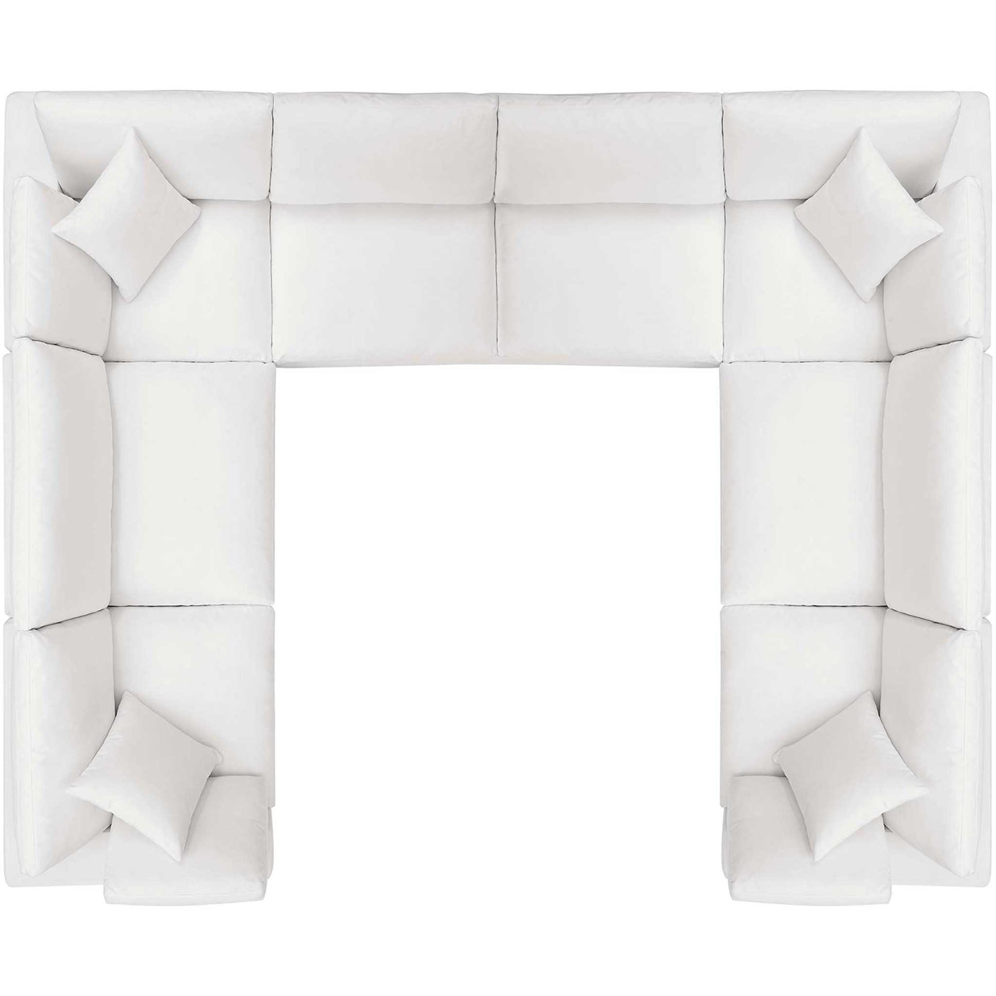 Carmen 8 Piece Modular Sectional Sofa Pure White