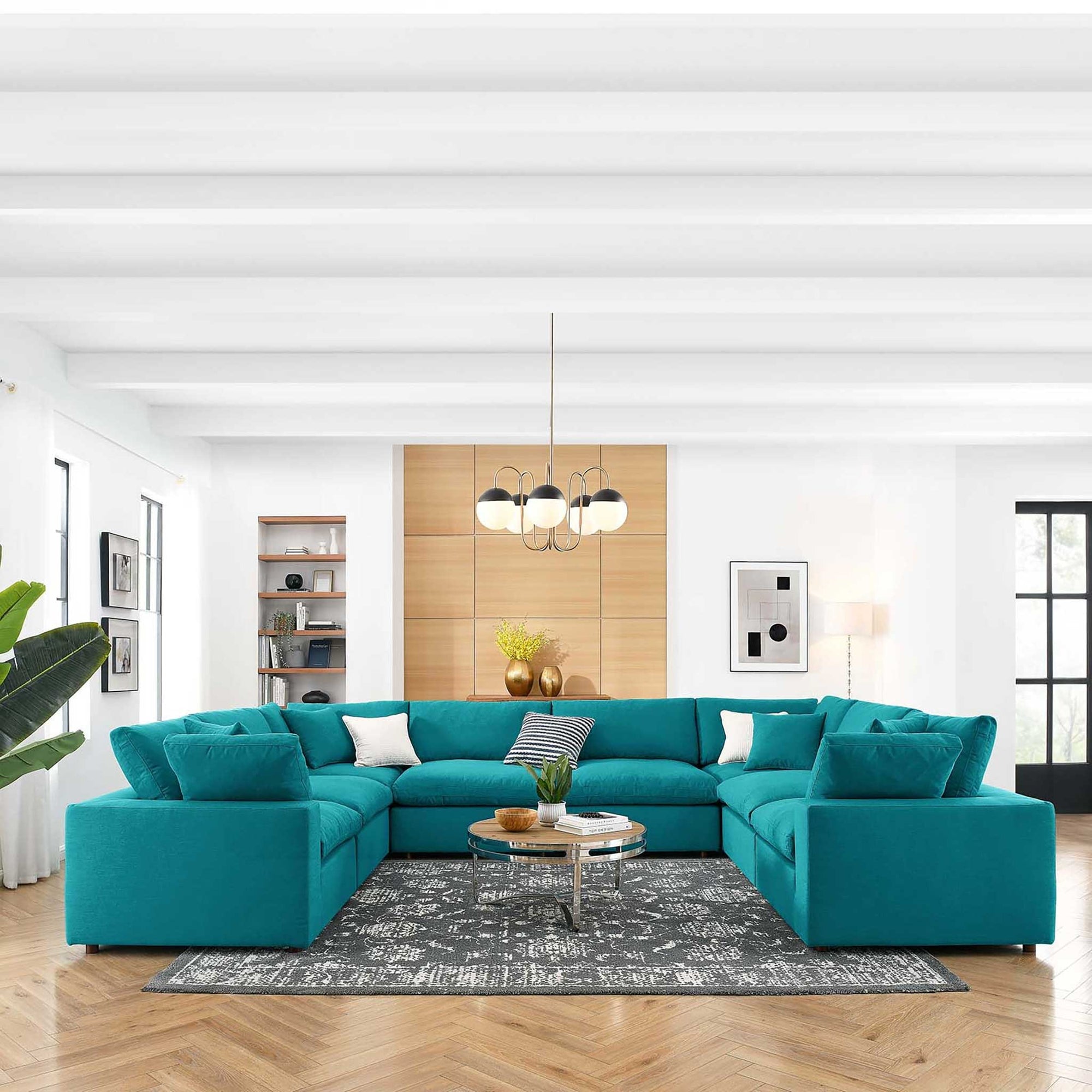 Carmen 8 Piece Modular Sectional Sofa Teal