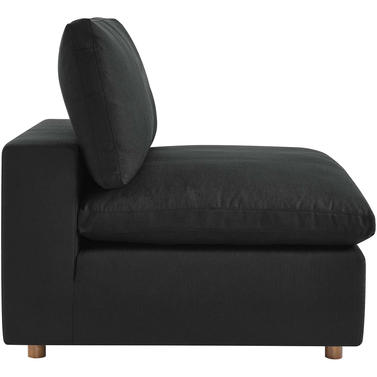 Carmen 7 Piece Modular Sofa with Ottoman Black