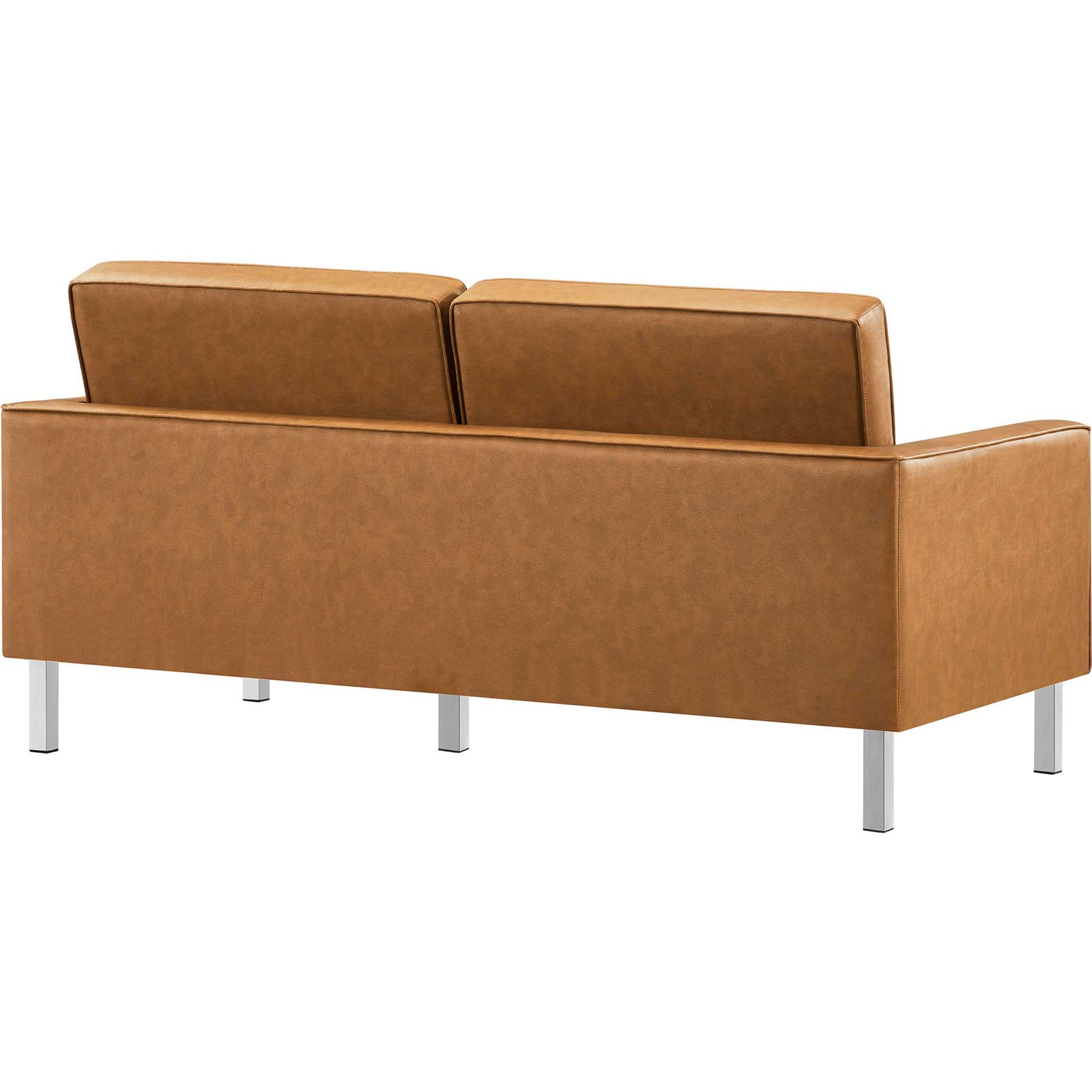 Lyte Leather Loveseat Silver/Tan