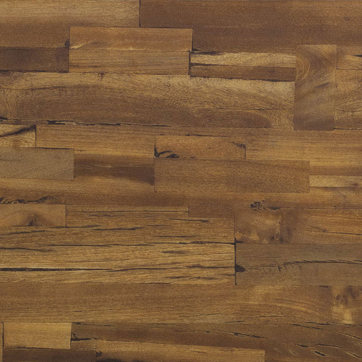 Warm walnut wood-grain finish with rustic plank details and natural color variation || EEI-3489-WAL || swatch_studio