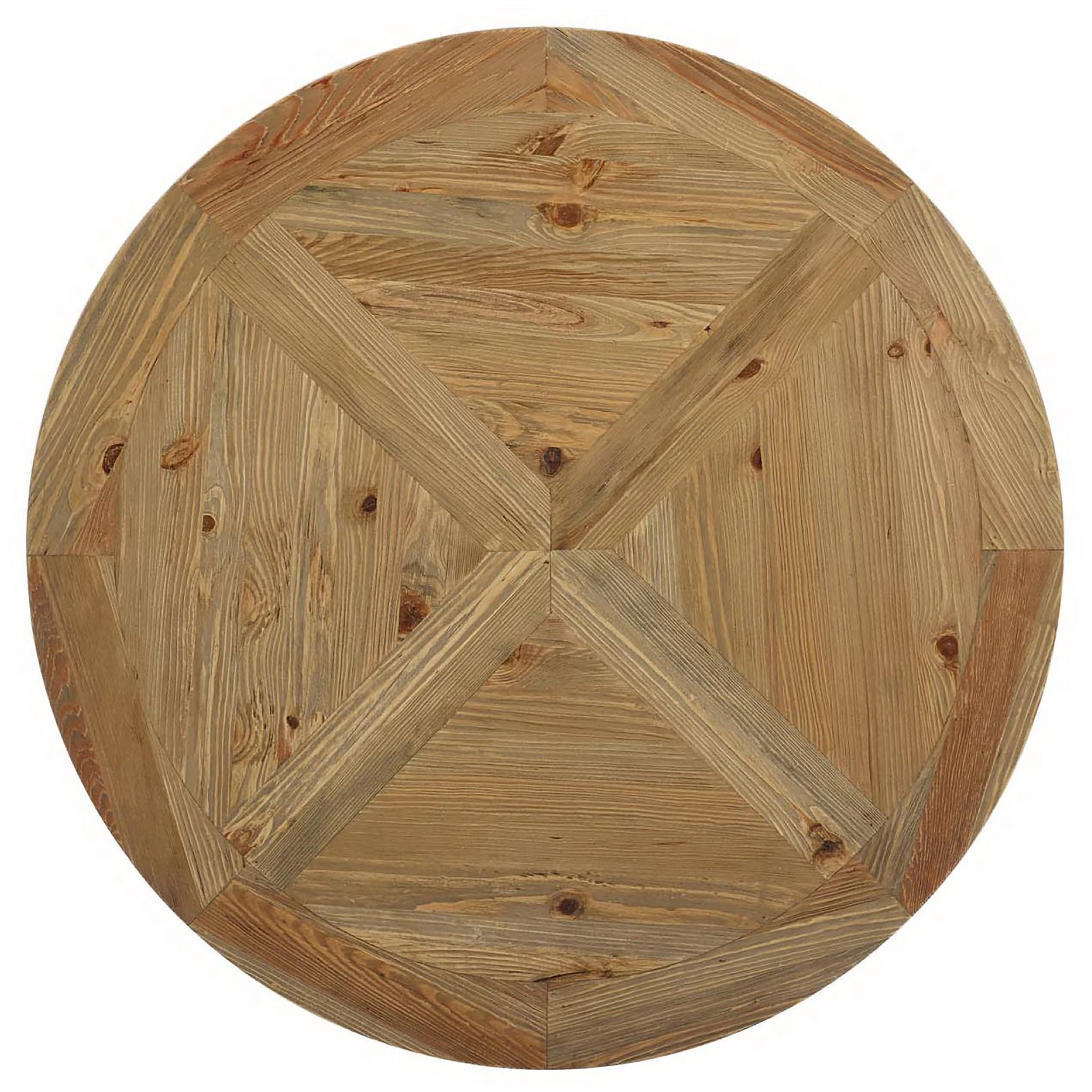 Still Round Pine Wood Dining Table Brown