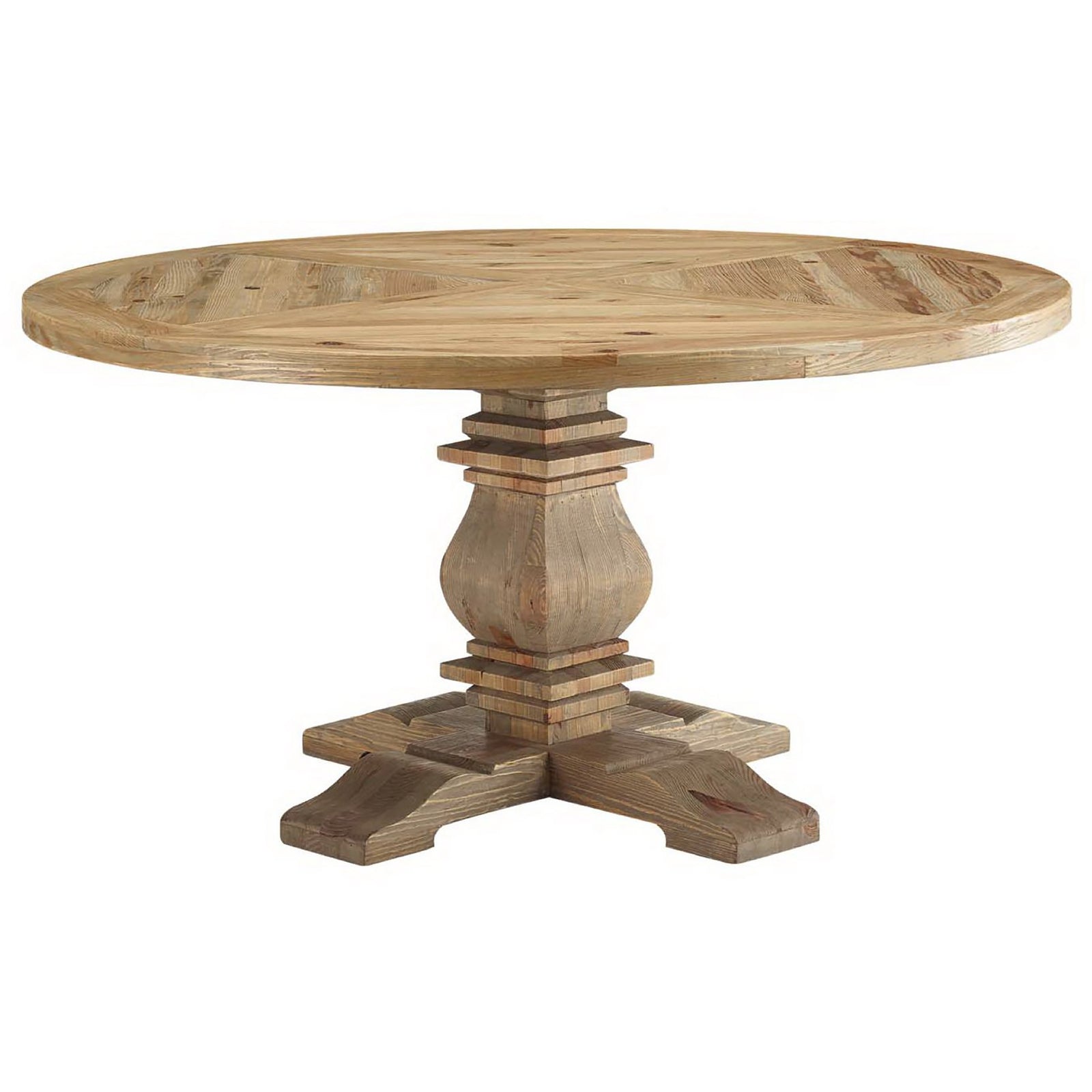 Clement Pine Wood Dining Table Brown