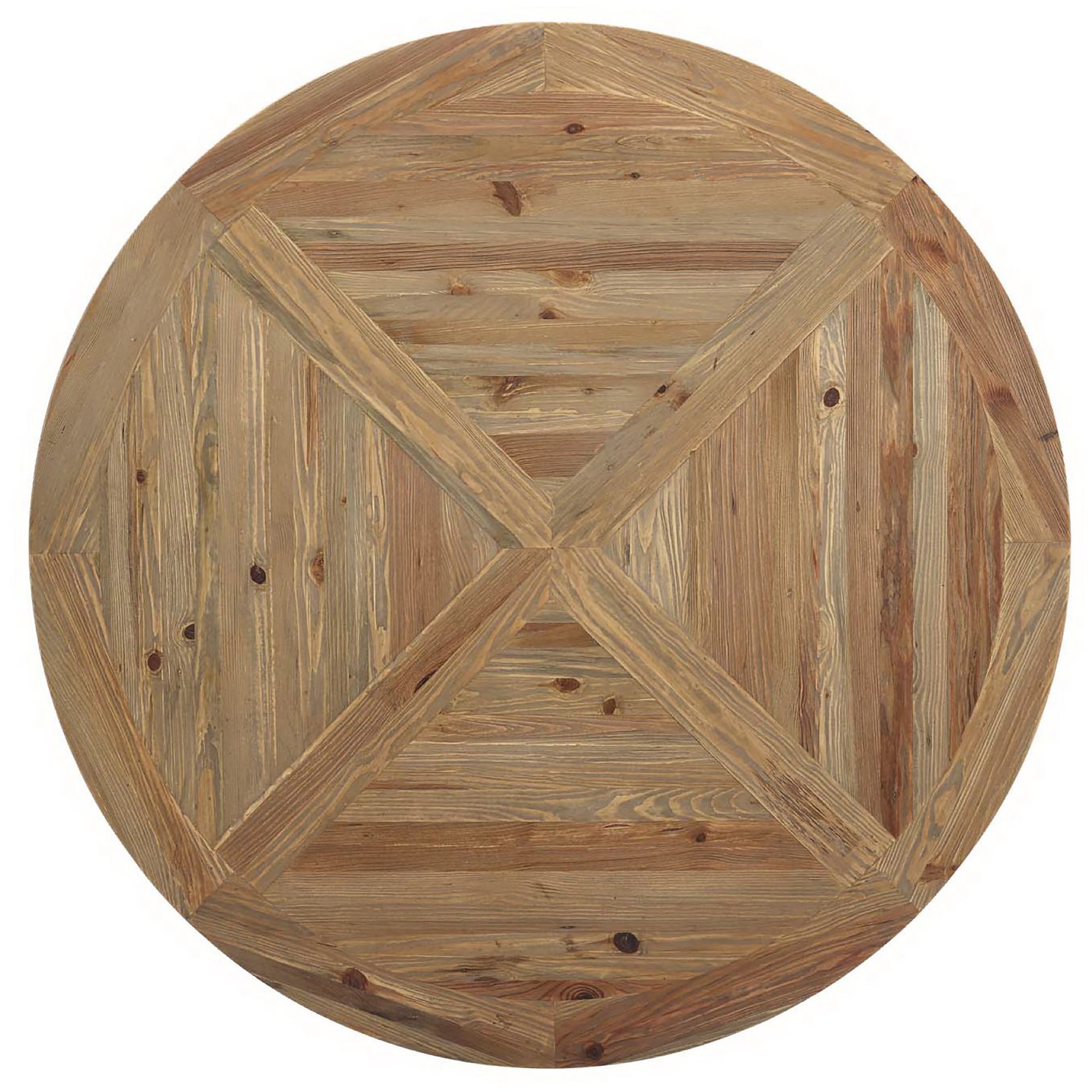 Column Pine Wood Dining Table Brown