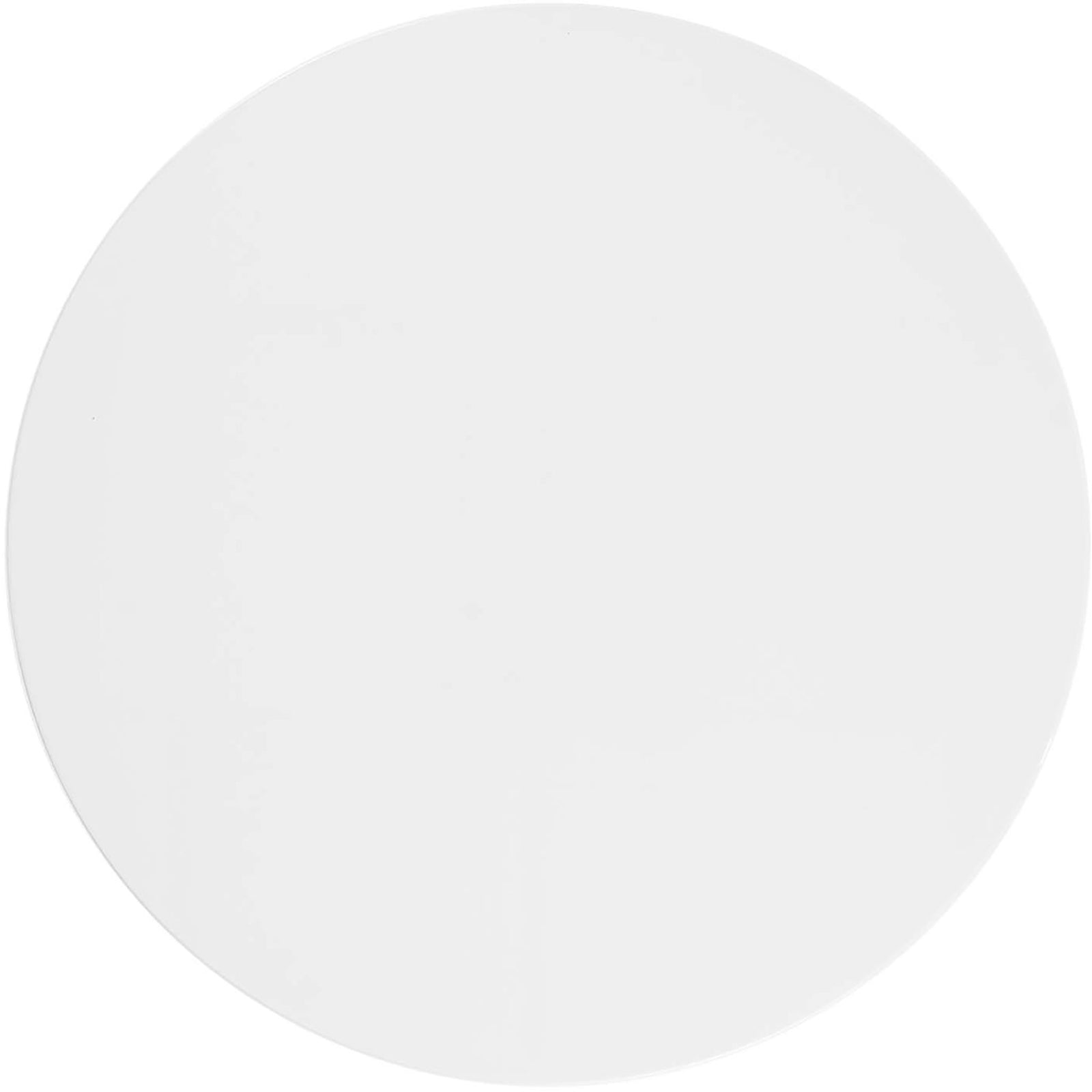 Glossy white round tabletop with beveled edge offers a smooth, easy-clean surface || EEI-3545-BLK-WHI || top_studio