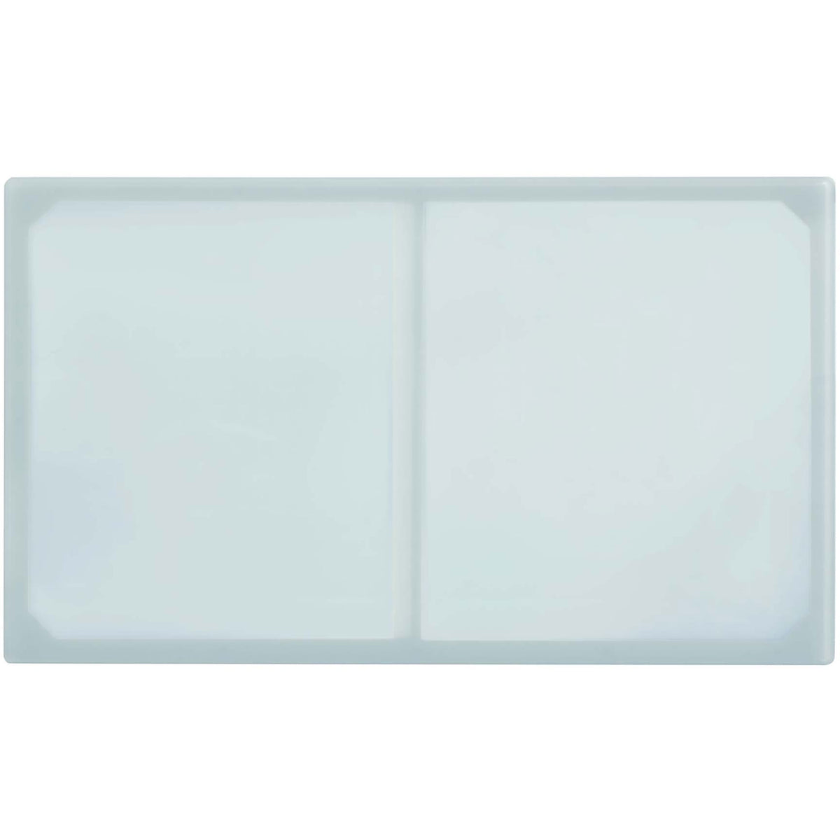 Rectangular glass tabletop with softly rounded corners and a smooth, easy to clean surface || EEI-3576-WHI || top_studio