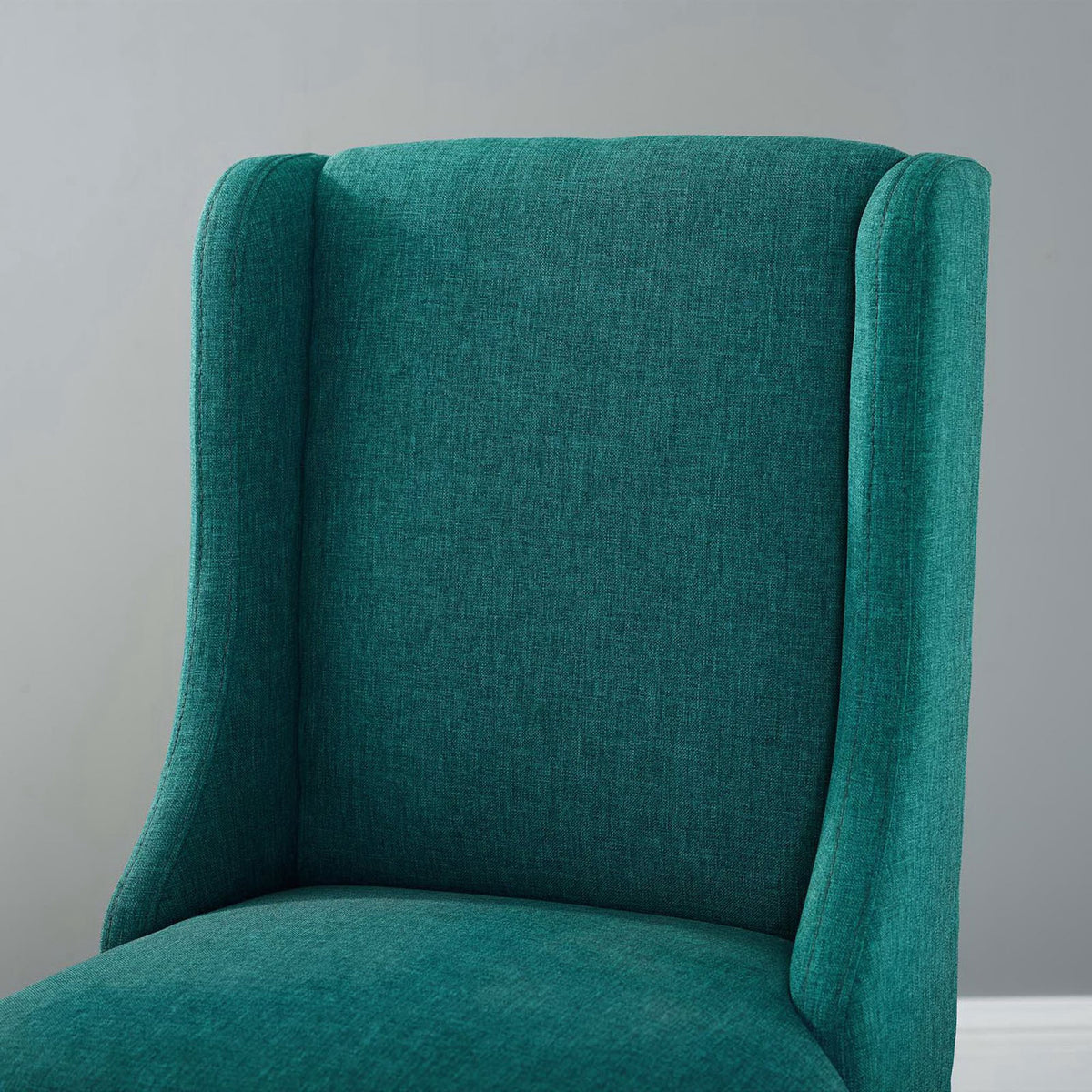 Rich teal upholstery and soft curves bring comfort and style to your kitchen counter || EEI-3735-TEA || detail_room