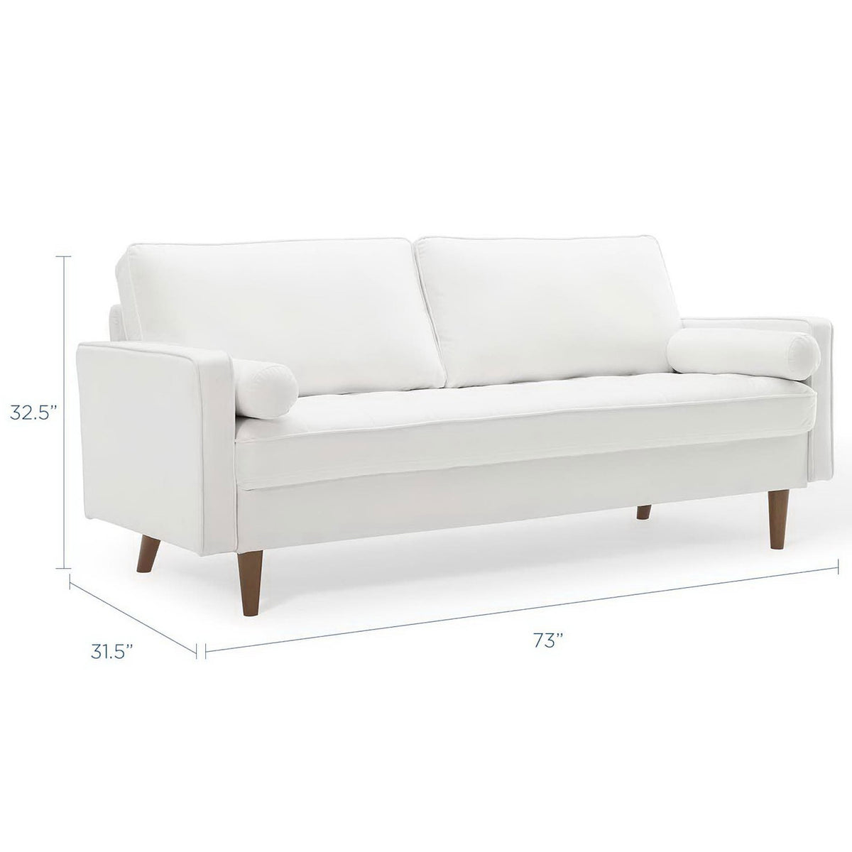 Sofa dimensions in inches help you plan seating for your living room or apartment || EEI-3764-WHI || dimension_studio
