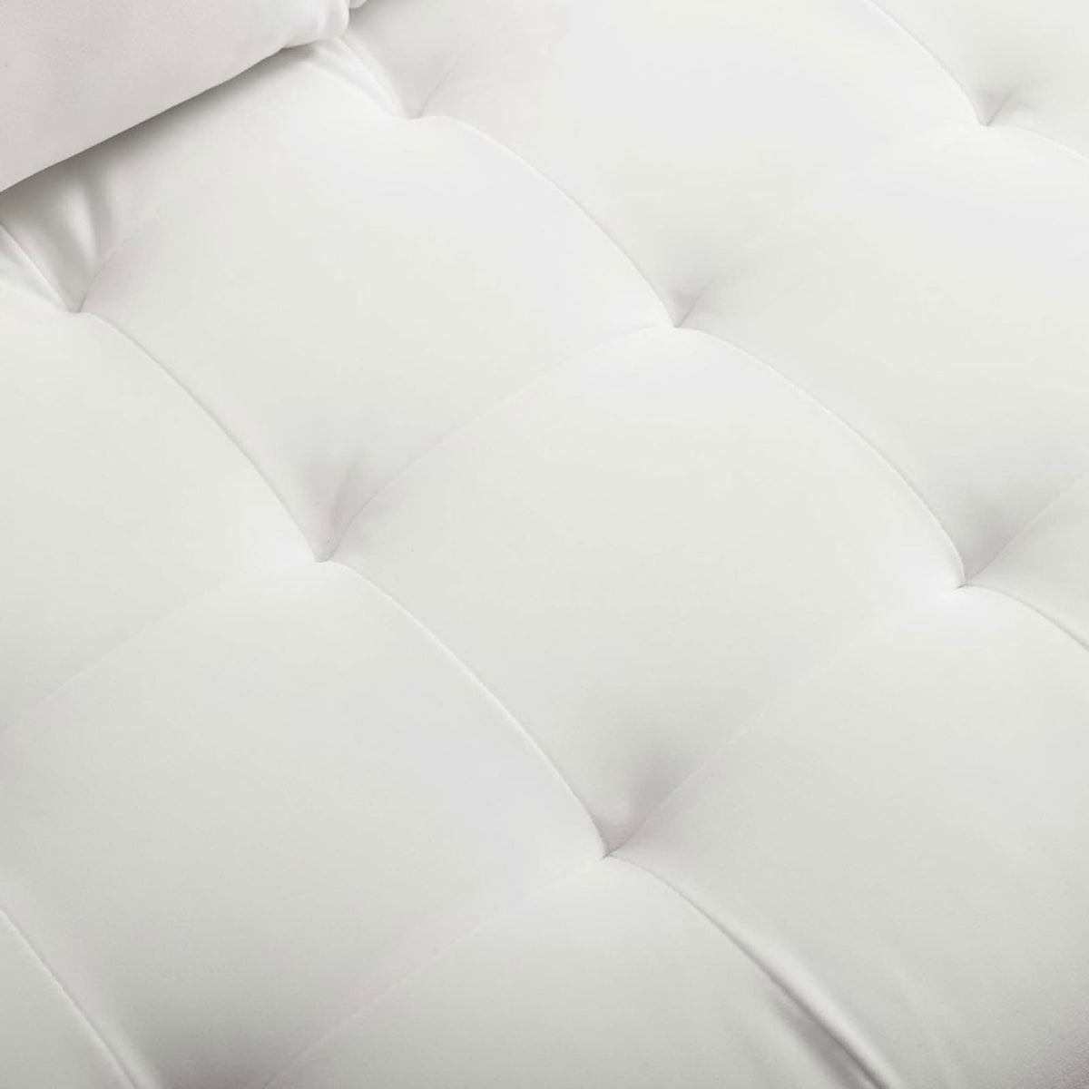 Tufted performance velvet upholstery showcasing its soft texture and subtle sheen || EEI-3764-WHI || swatch_studio