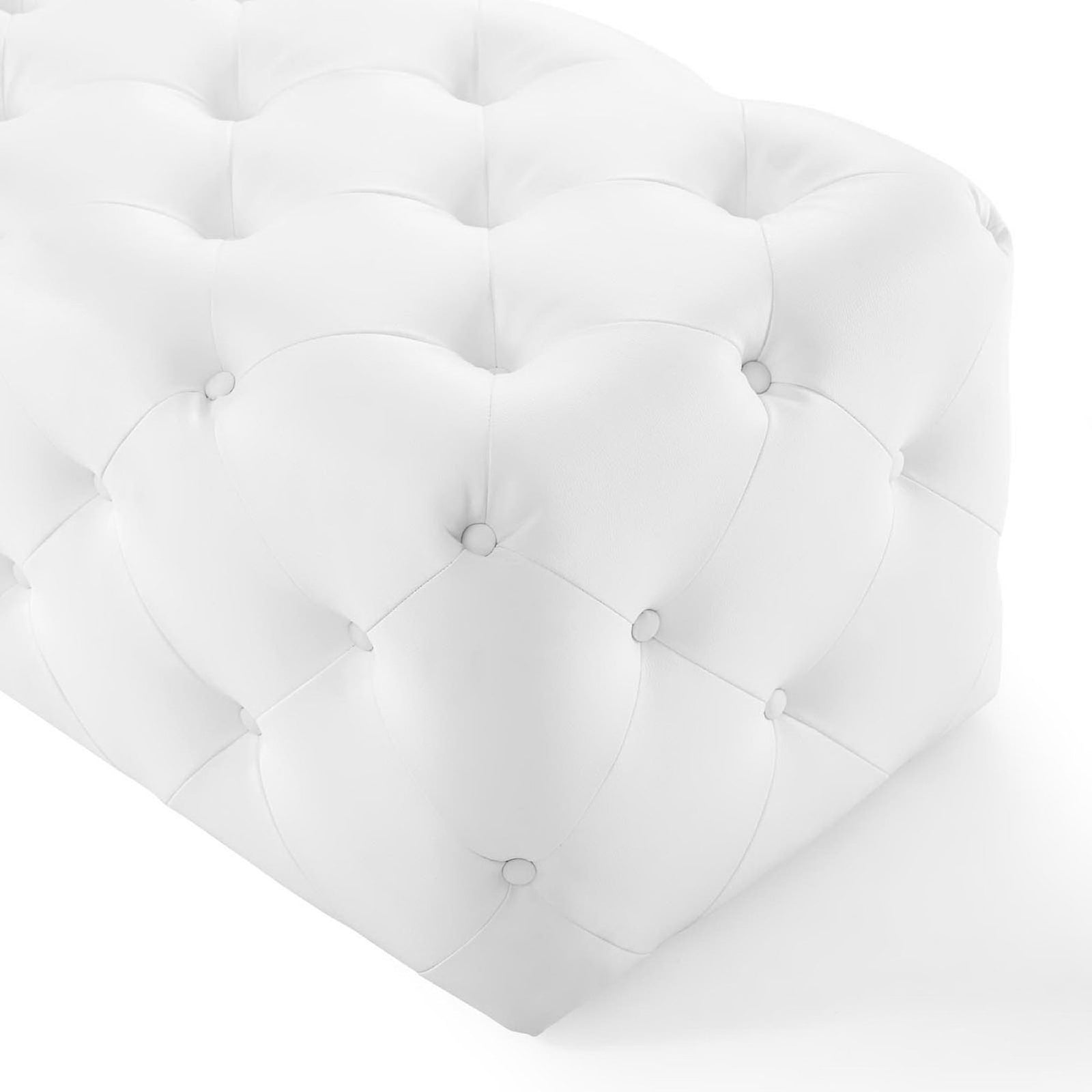 Tight grid of tufted buttons creates a plush, supportive seat surface || EEI-3769-WHI || detail_studio