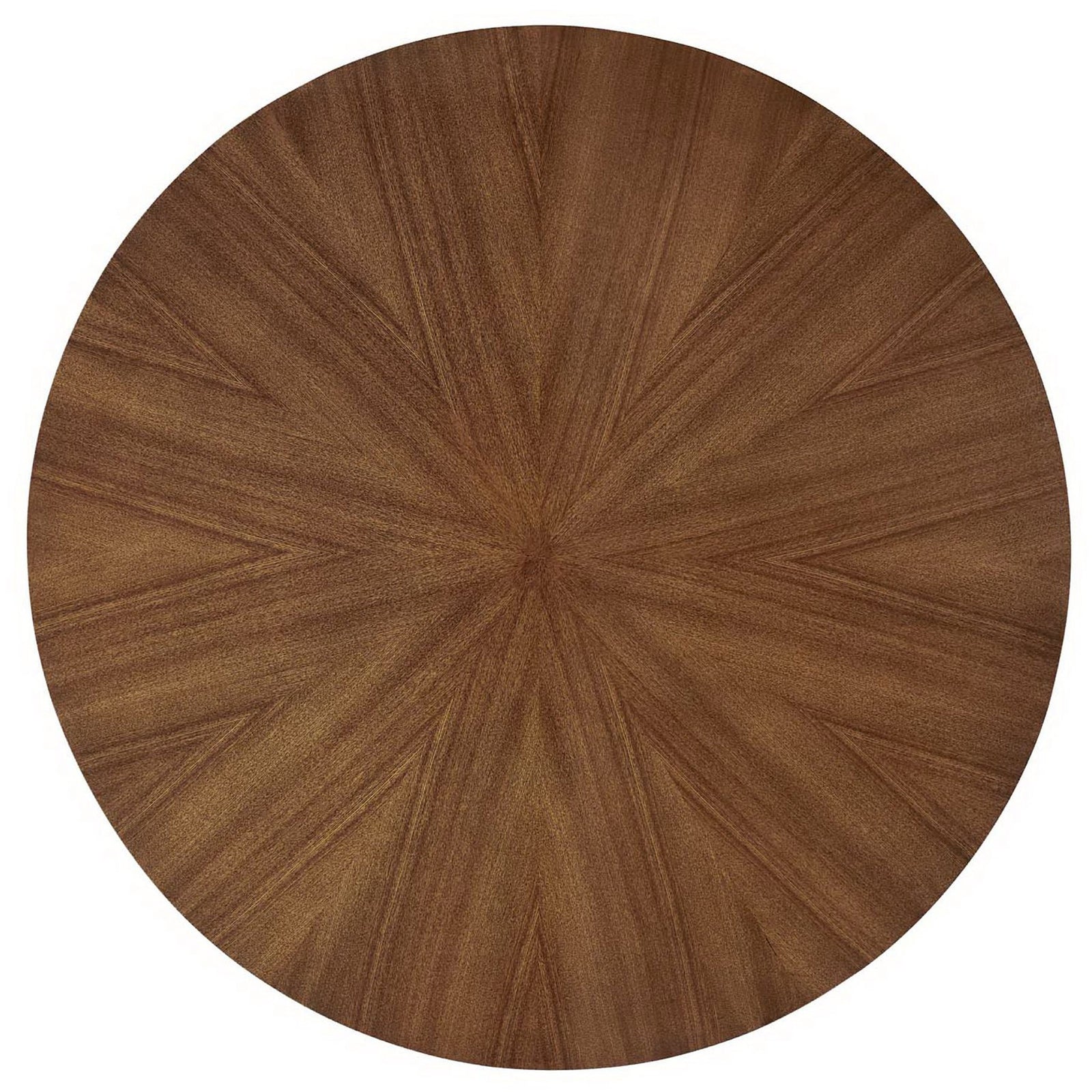 Rich walnut finish round tabletop adding warmth and texture to modern dining spaces || EEI-3847-WAL || top_studio