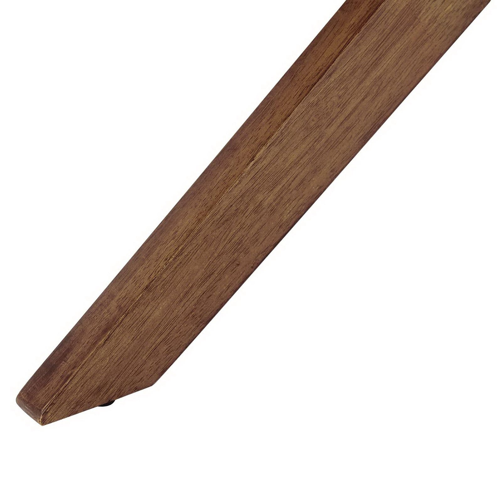 Smooth walnut table leg with clean tapered profile and subtle floor friendly foot cap || EEI-3848-WAL || leg_studio