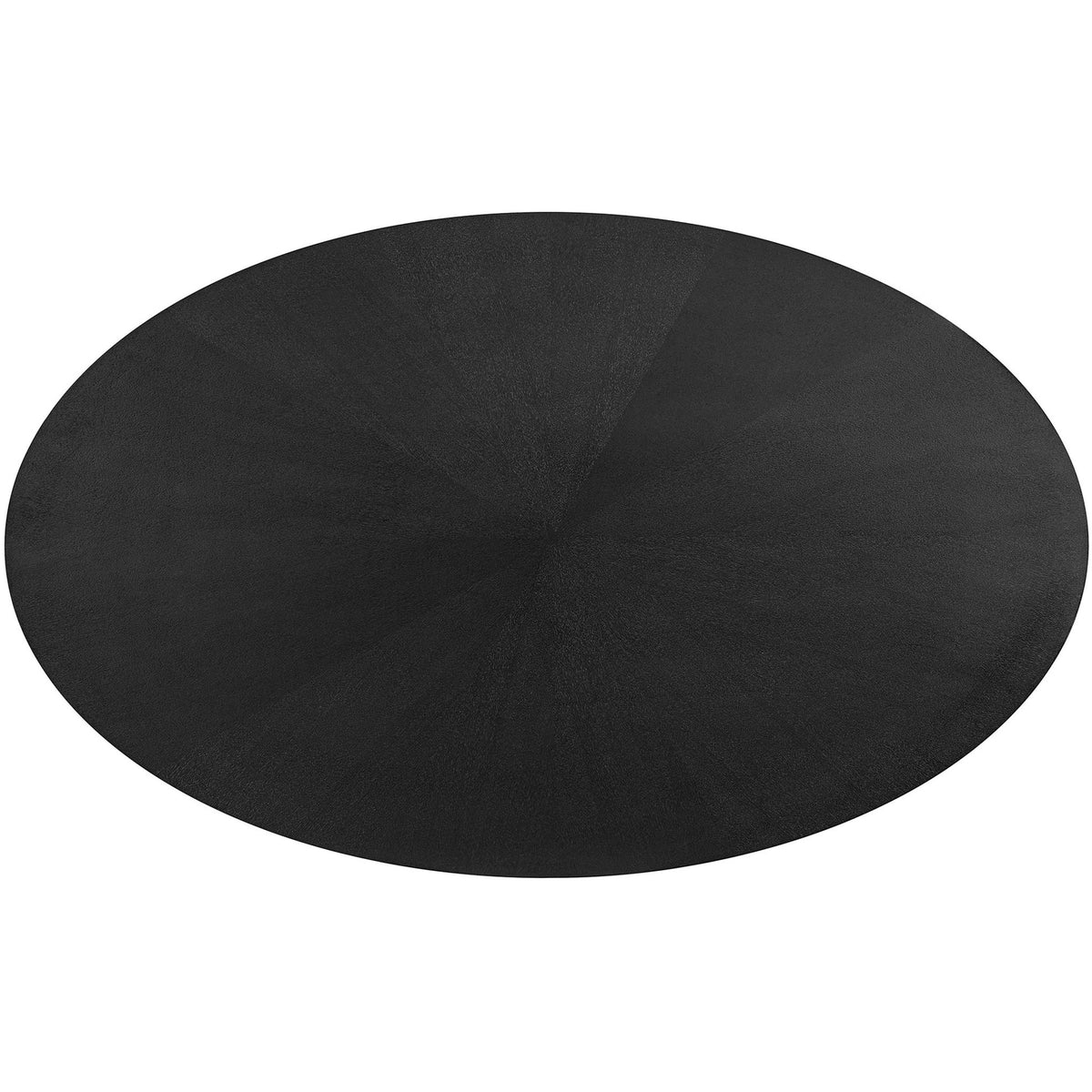 Spacious black oval tabletop with consistent ash wood grain finish and softly rounded edge || EEI-3849-BLK || top_studio