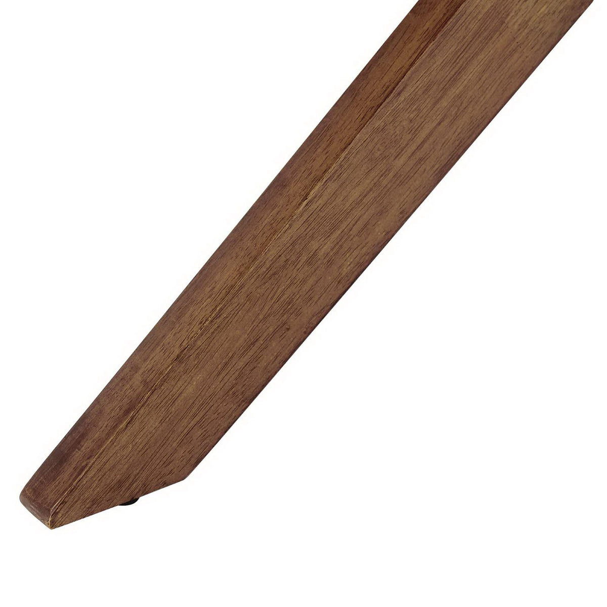 Sturdy walnut table leg with softly chamfered edges and non marking floor glide detail || EEI-3849-WAL || leg_studio