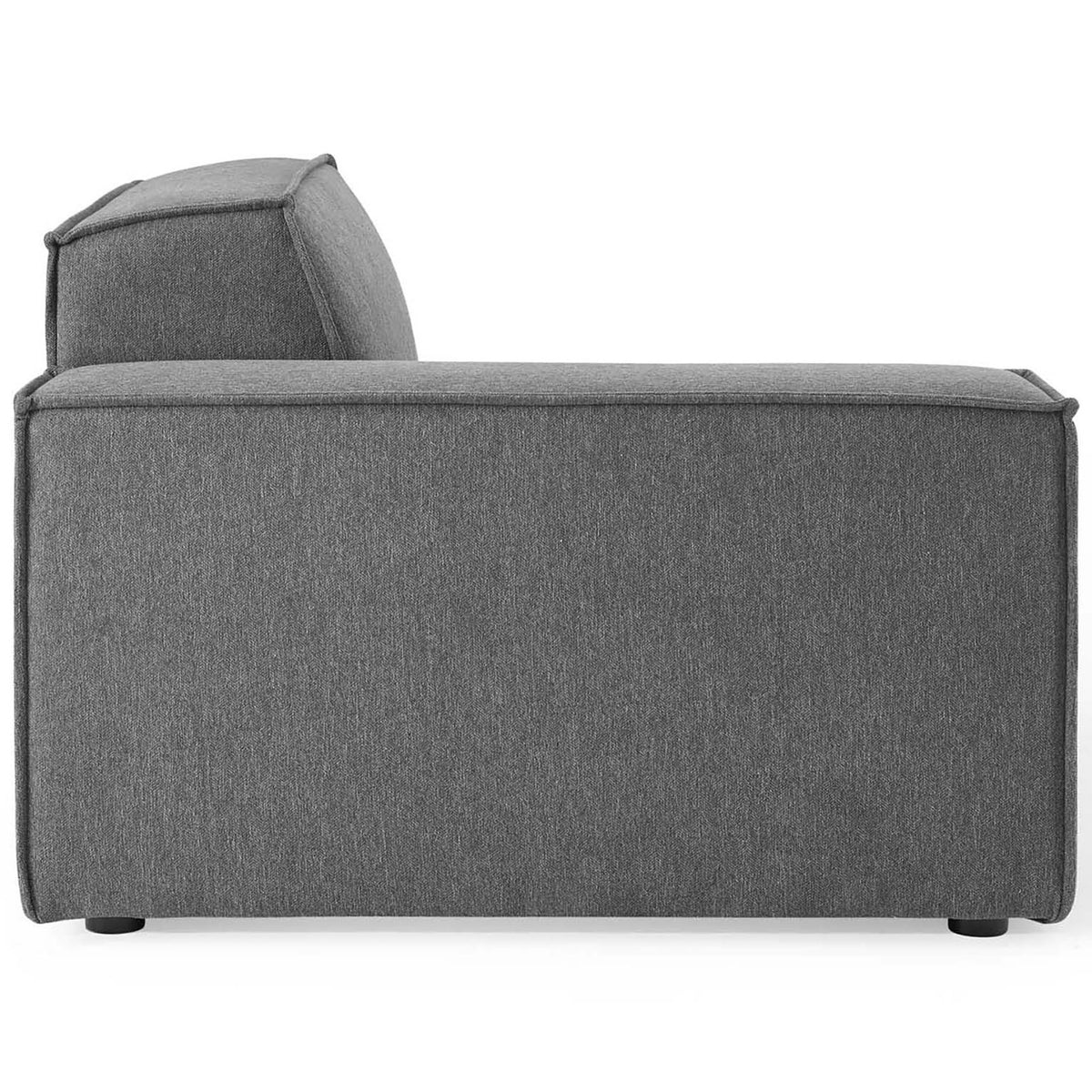 Right-arm sectional chair emphasizing supportive seat depth and streamlined modern form || EEI-4112-CHA || side_partial_studio