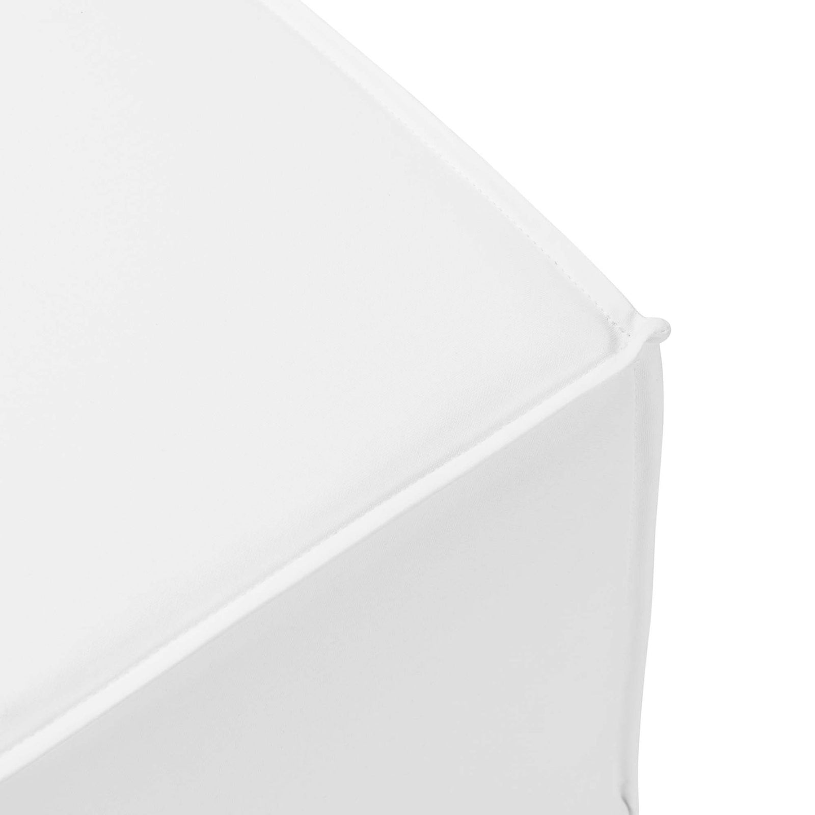 White ottoman corner detail showing refined stitching and neatly tailored piping || EEI-4211-WHI || detail_studio
