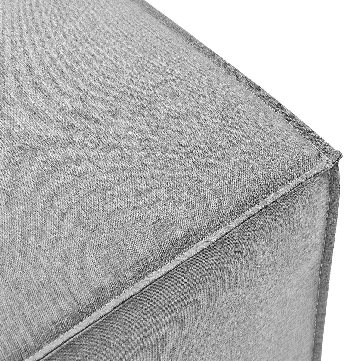Gray upholstery fabric and French piping that add soft texture and subtle detail to the seating || EEI-4378-GRY || detail_studio